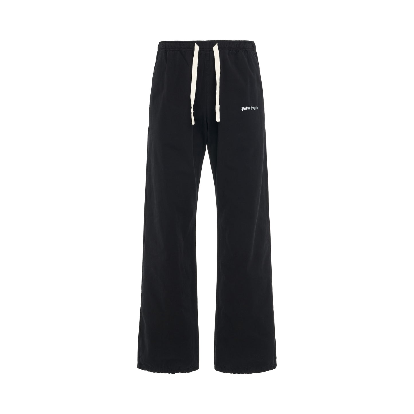 Logo Drawstring Track Pants in Black