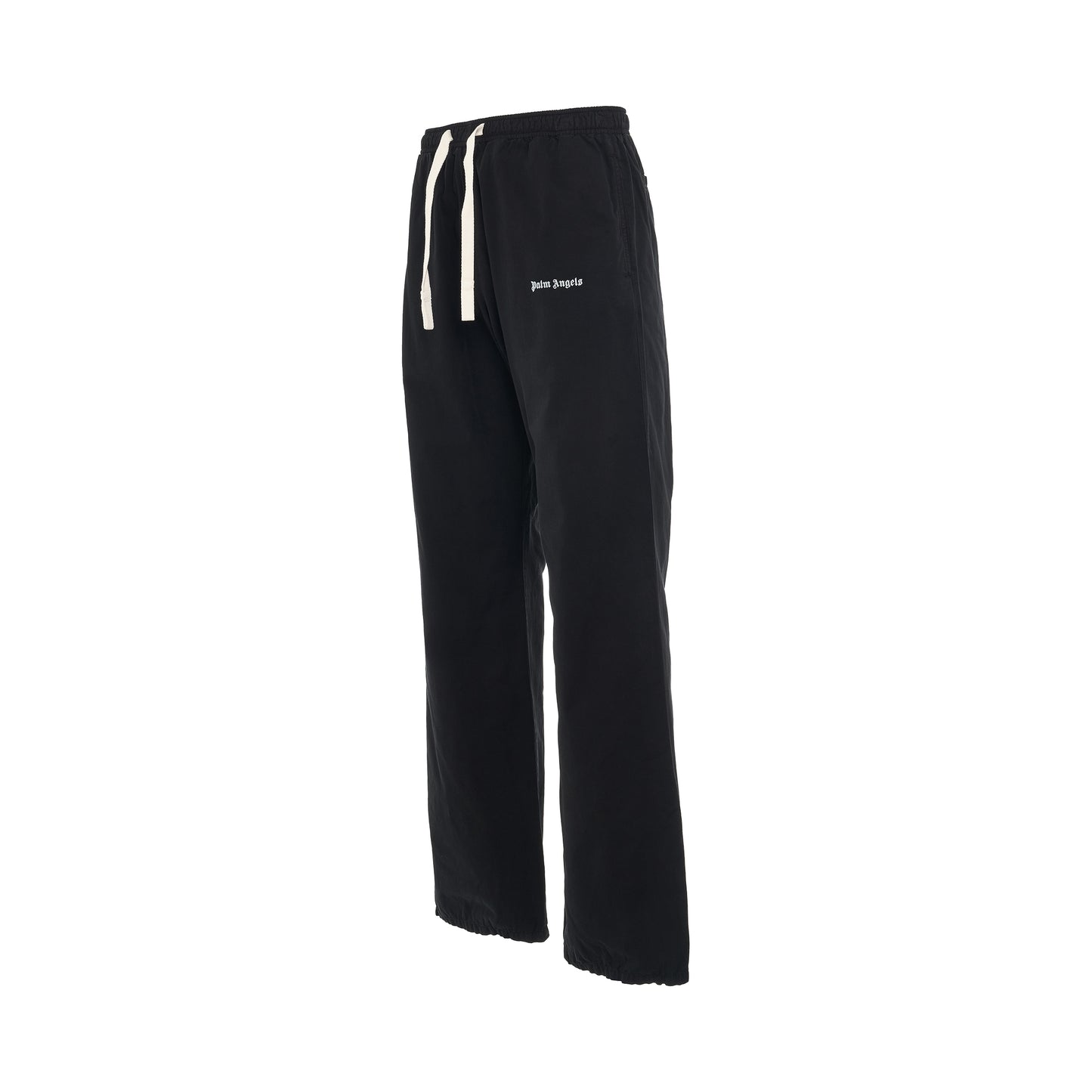 Logo Drawstring Track Pants in Black