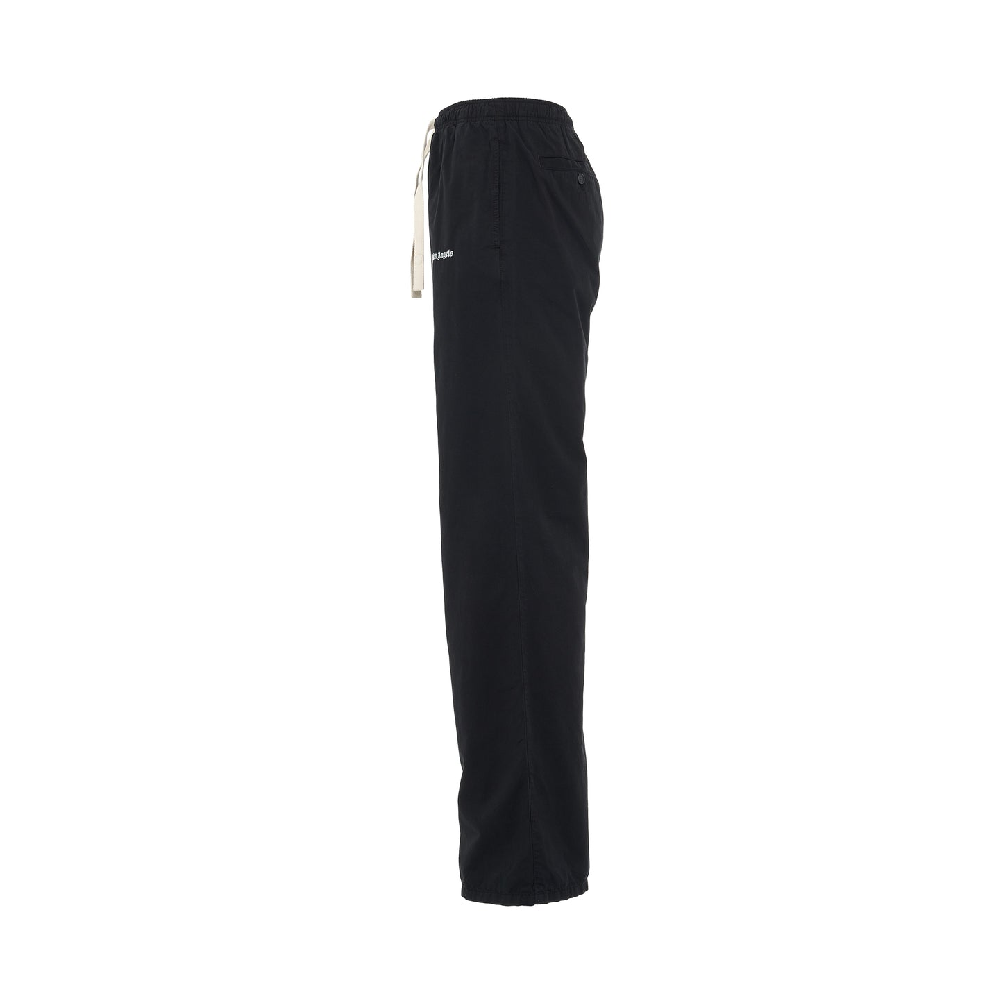 Logo Drawstring Track Pants in Black