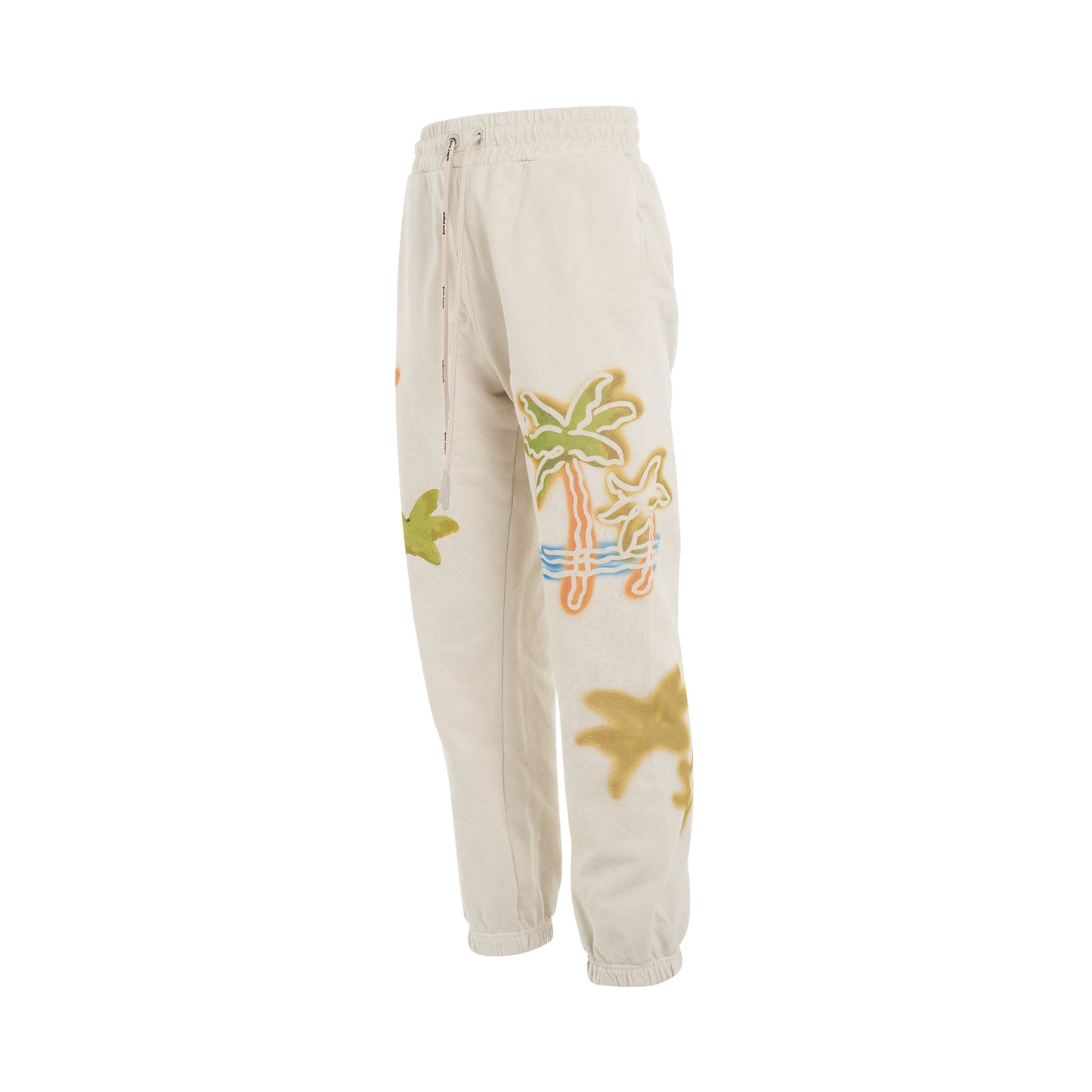 Palm Neon Sweatpants in Off White/Multicolour