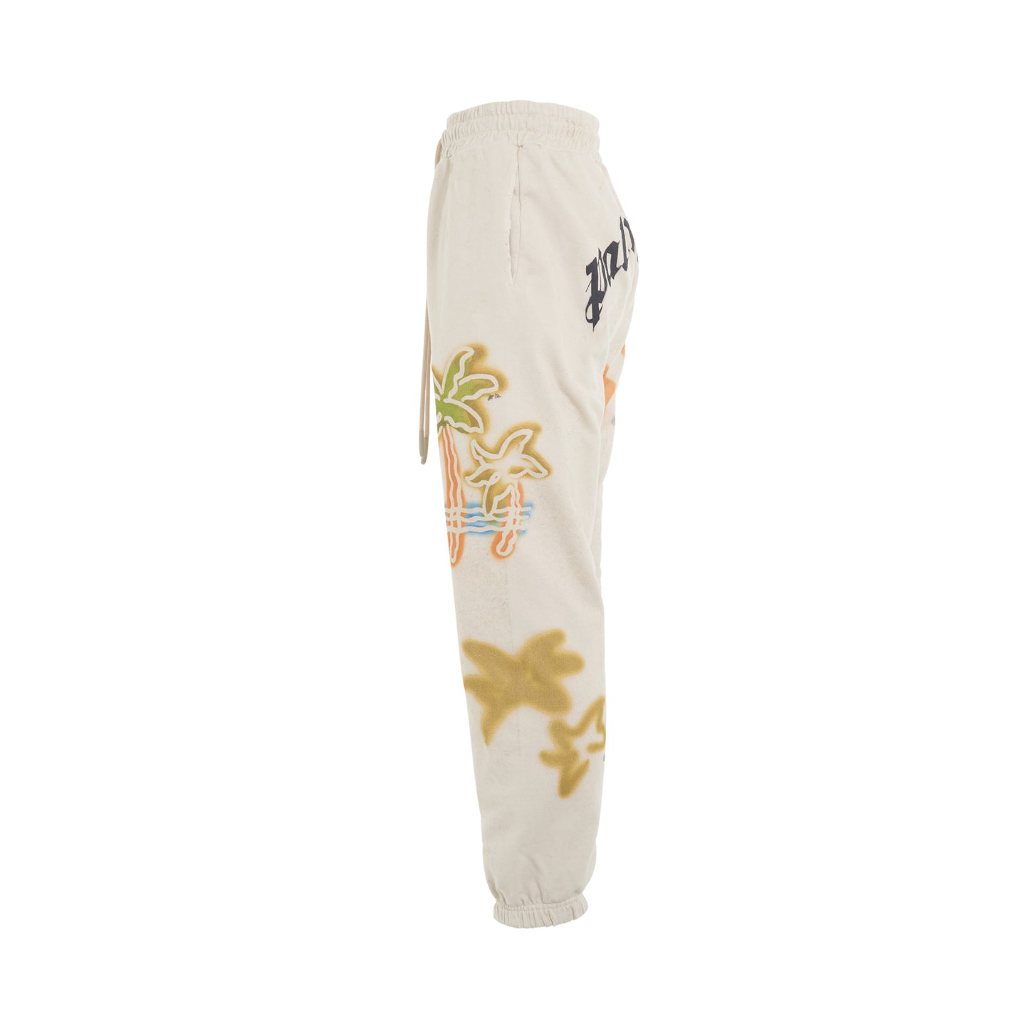 Palm Neon Sweatpants in Off White/Multicolour