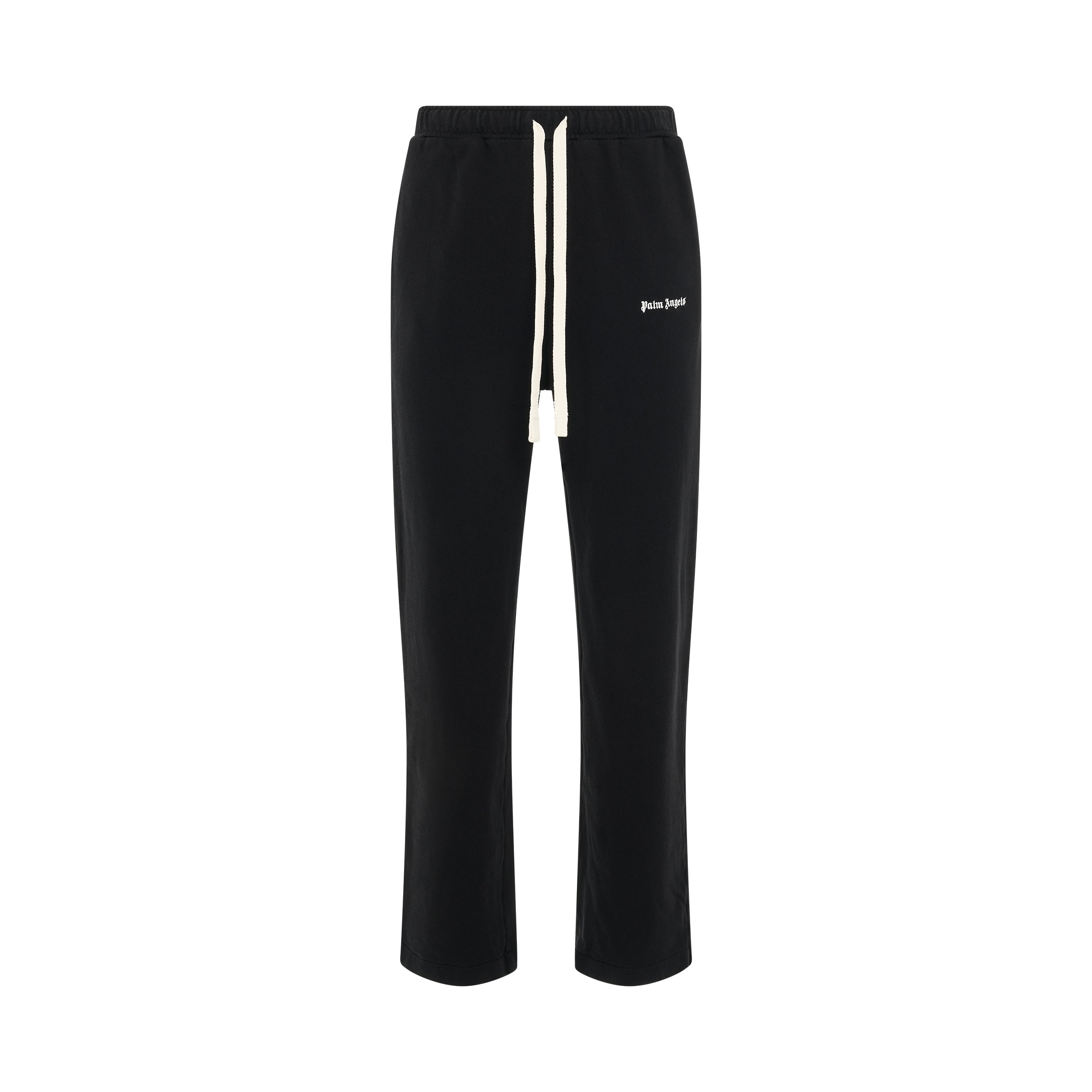 Embroidered Logo Slim Sweatpant in Black