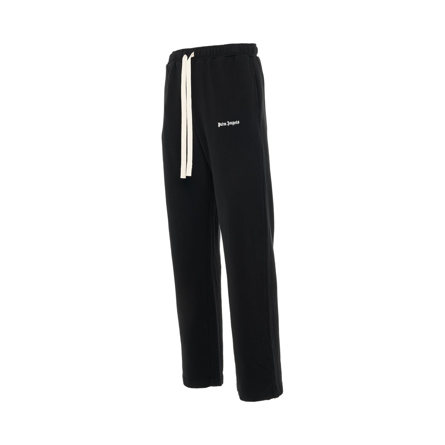 Embroidered Logo Slim Sweatpant in Black