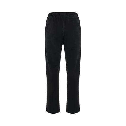 Embroidered Logo Slim Sweatpant in Black