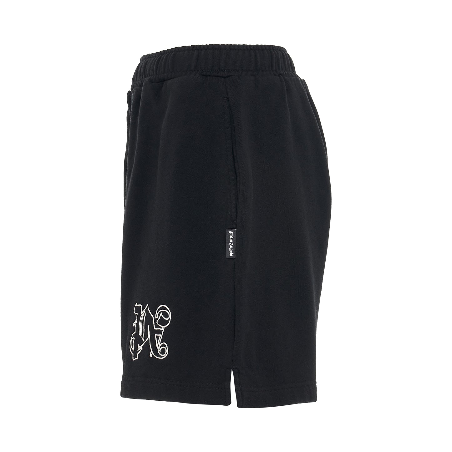 Monogram Embroidered Sweatshorts in Black