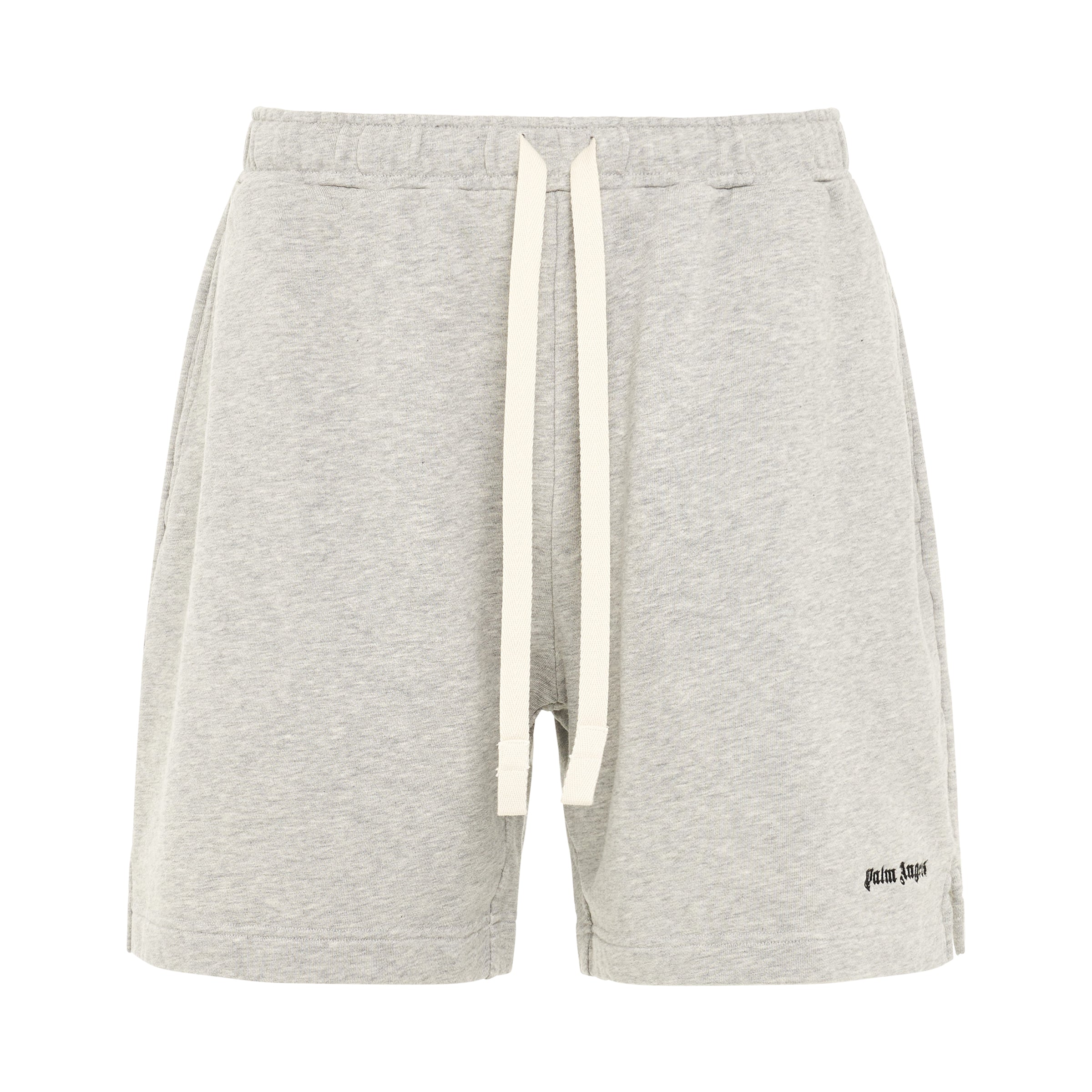 Embroidered Logo Sweatshort in Melange Grey