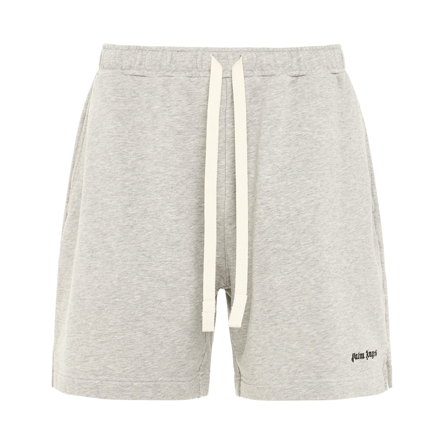 Embroidered Logo Sweatshort in Melange Grey