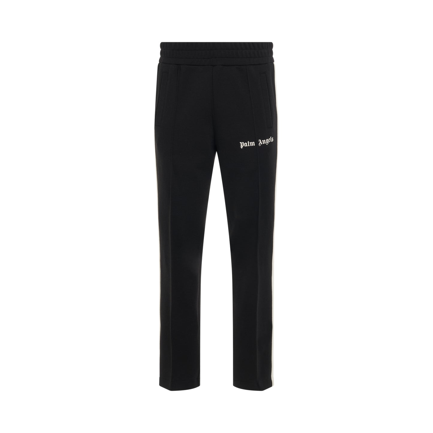 Classic Knit Track Pants in Black/Off White