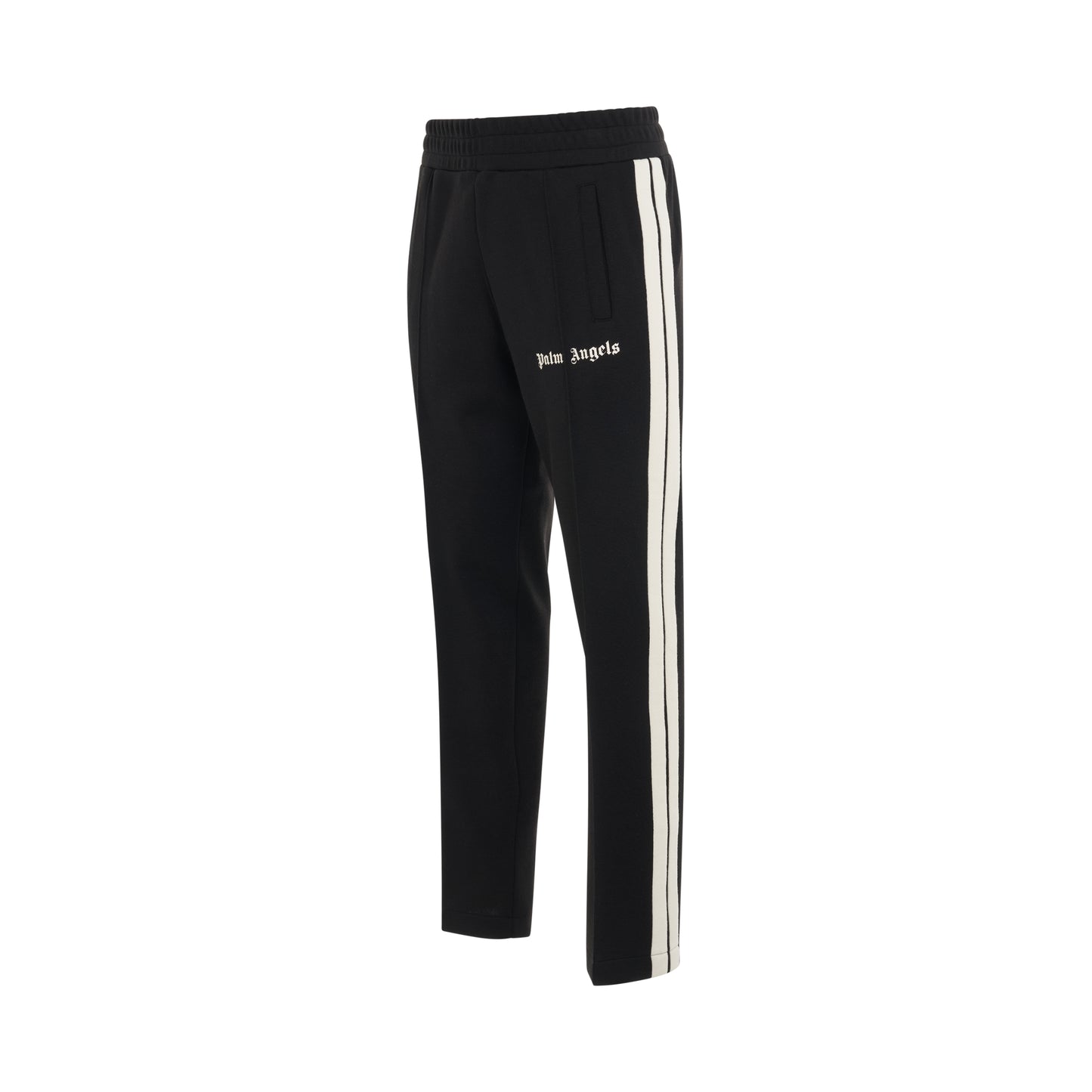 Classic Knit Track Pants in Black/Off White