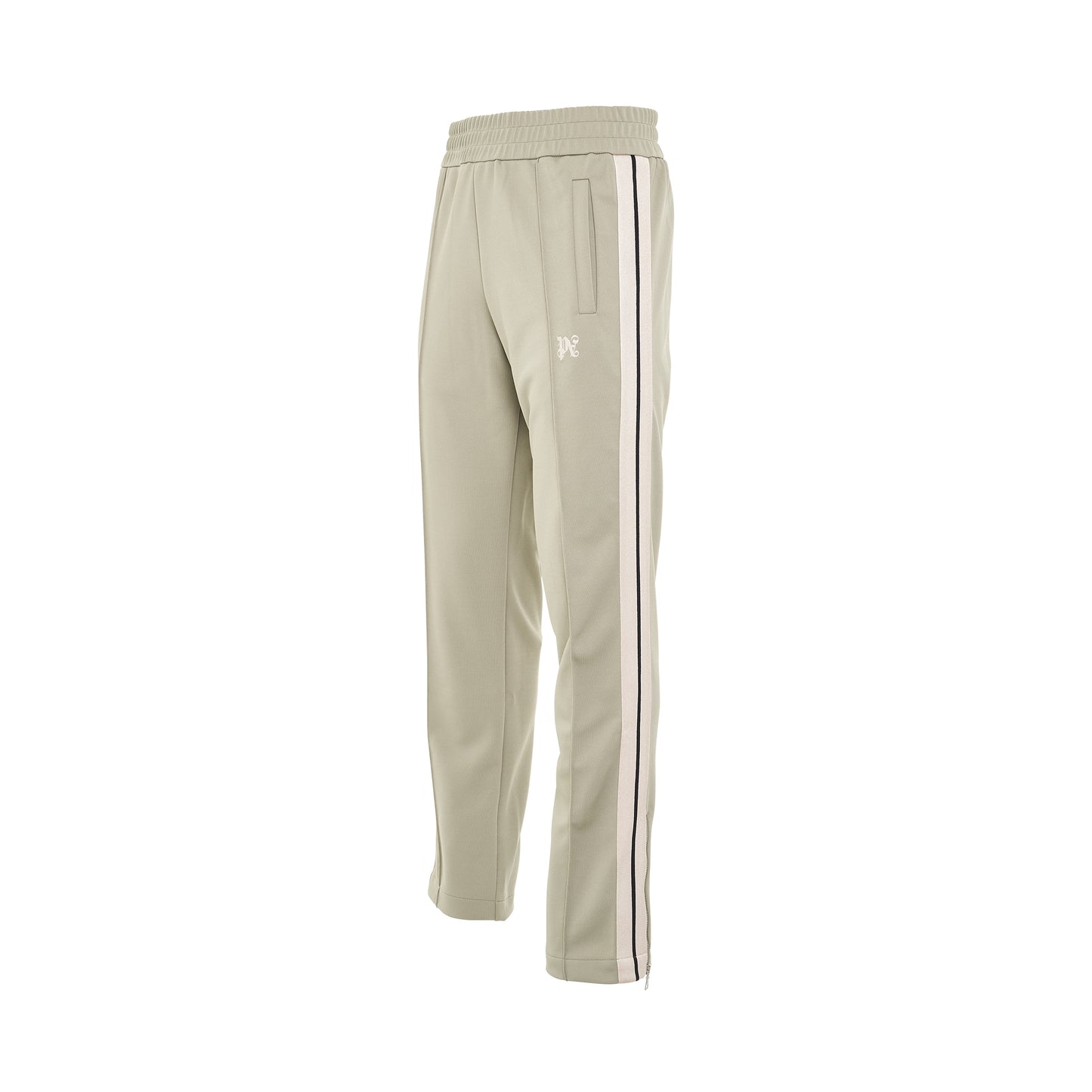 Monogram Embroidered Track Pants in Dark Grey