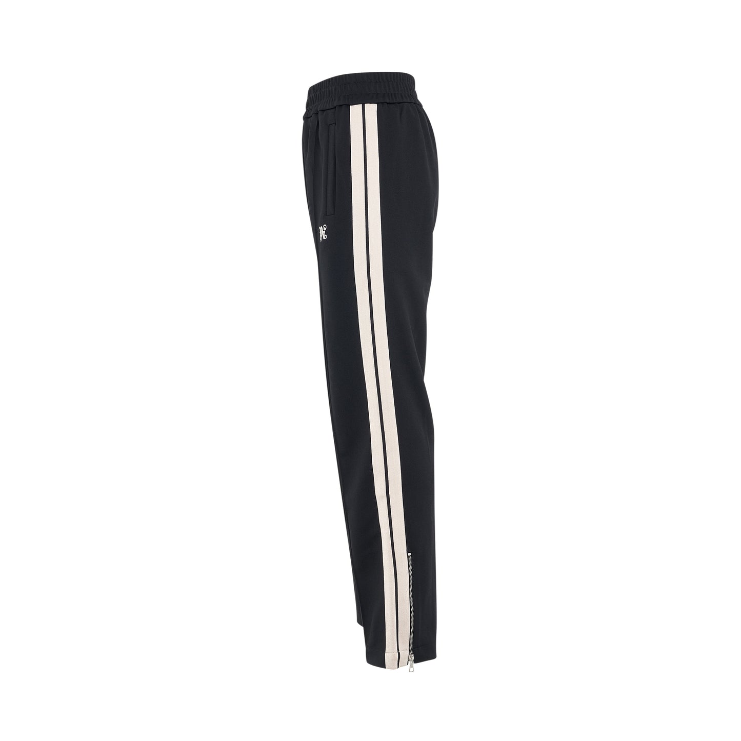 Monogram Embroidered Track Pants in Black