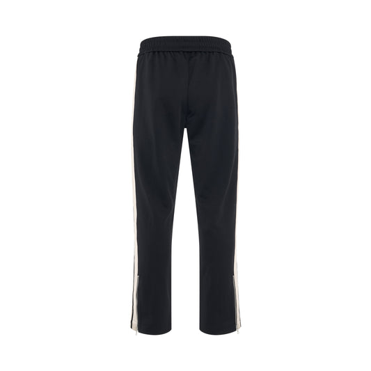 Monogram Embroidered Track Pants in Black