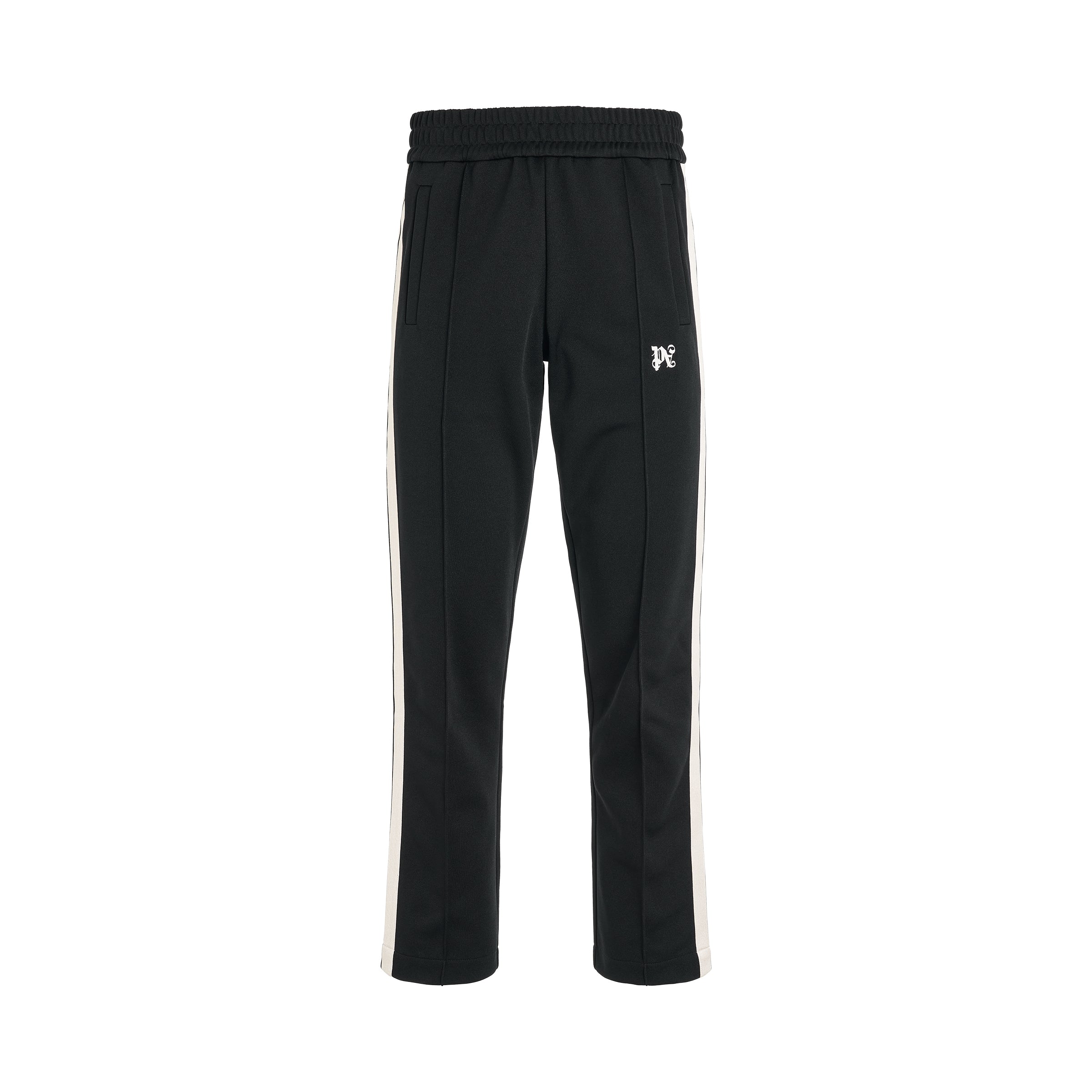 Monogram Track Pants in Black/Off White