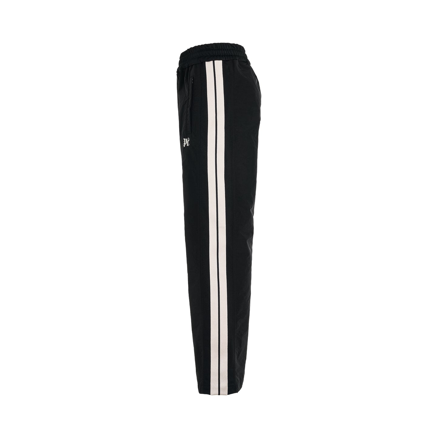 Monogram Nylon Track Pants in Black/Off White