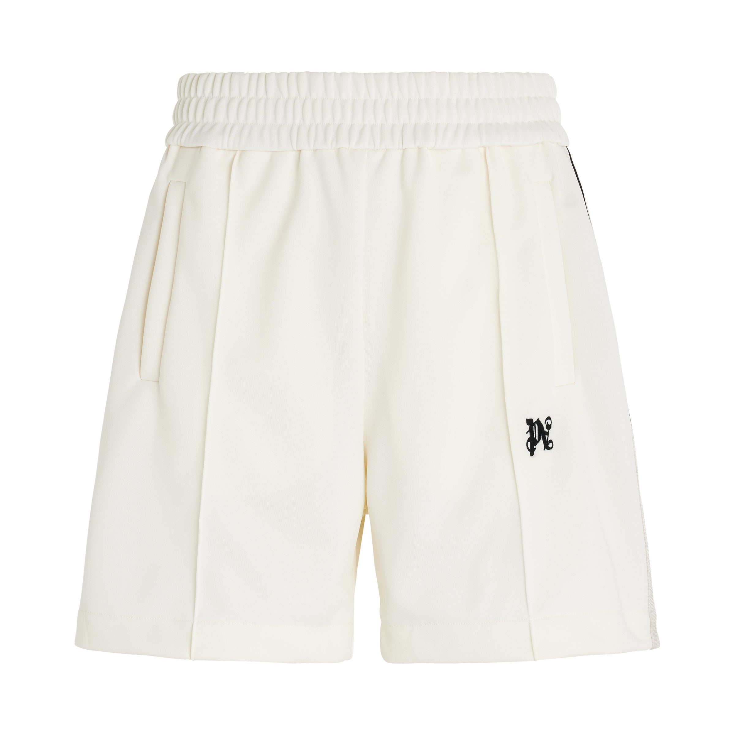 Monogram Track Shorts in Off White