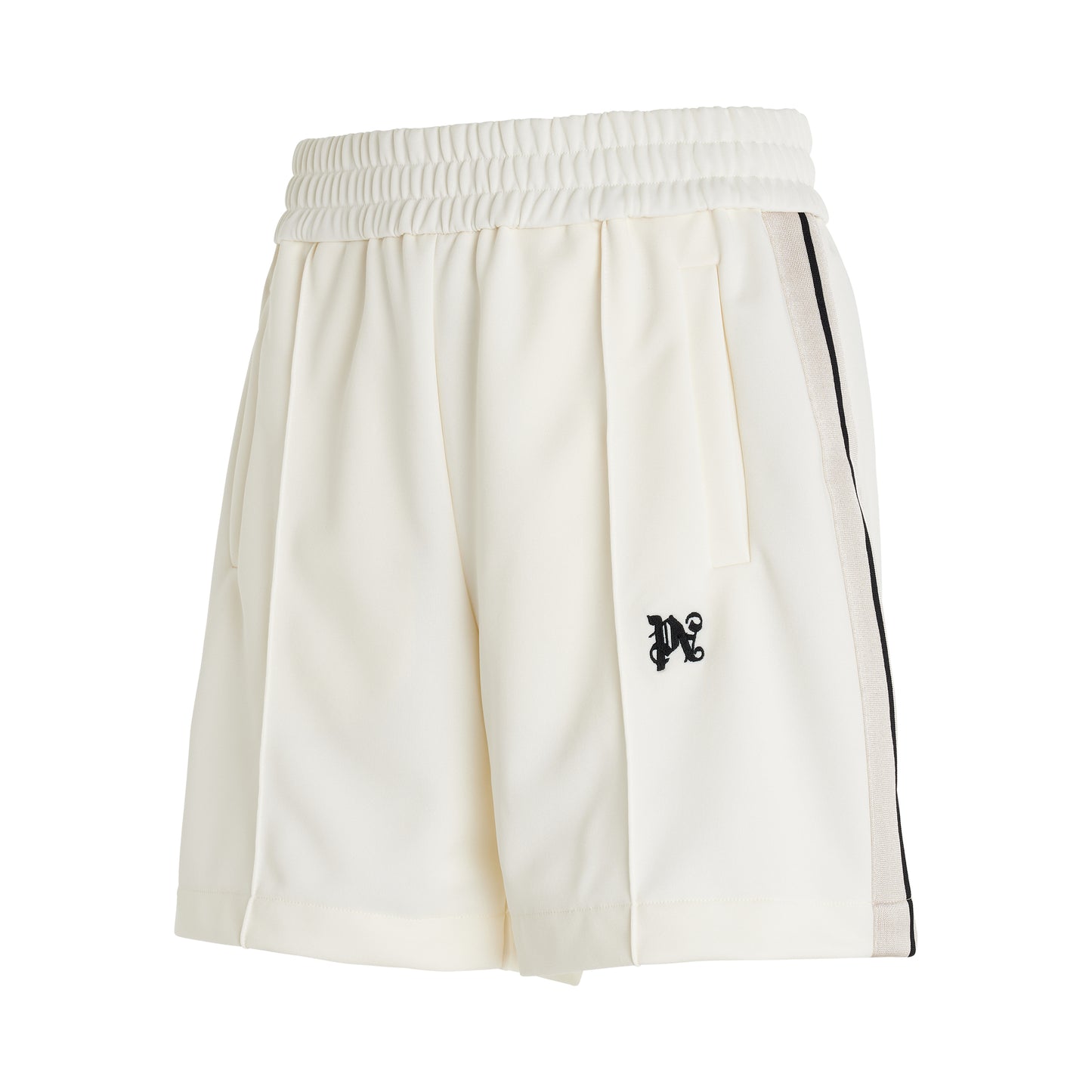 Monogram Track Shorts in Off White