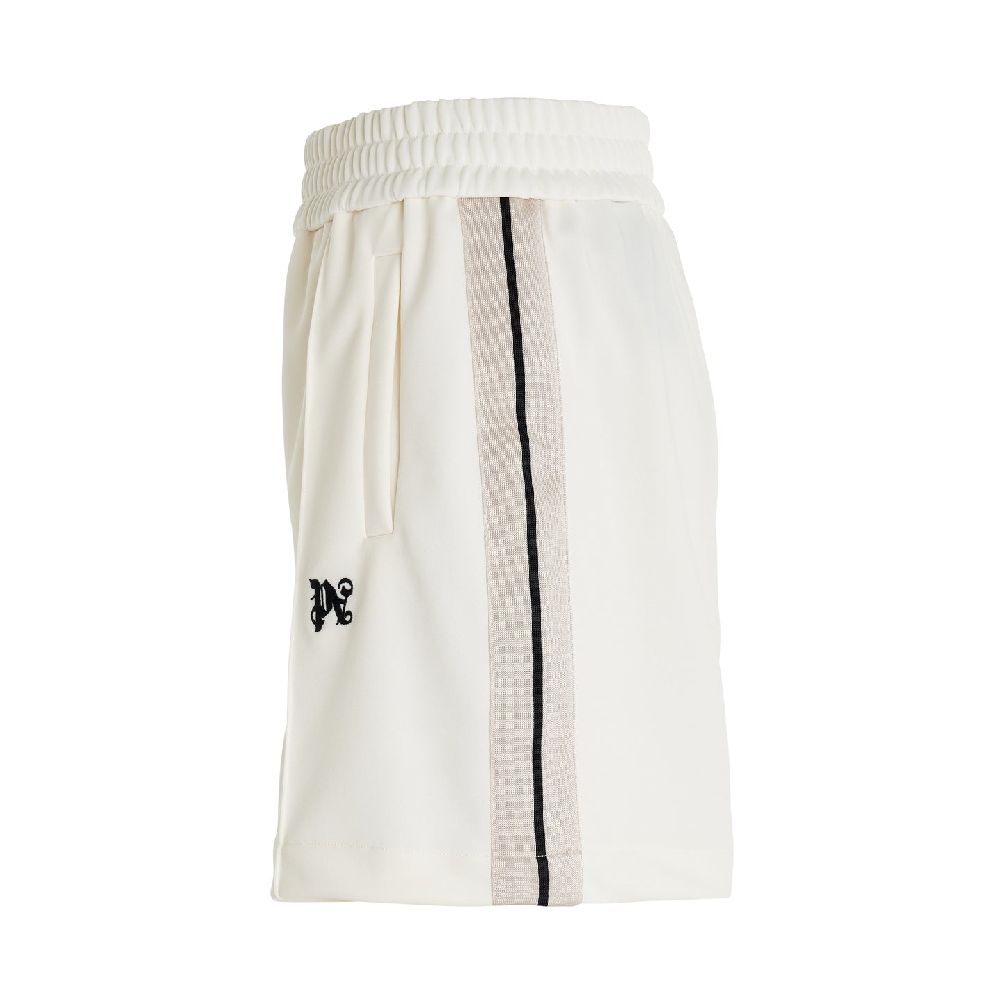 Monogram Track Shorts in Off White