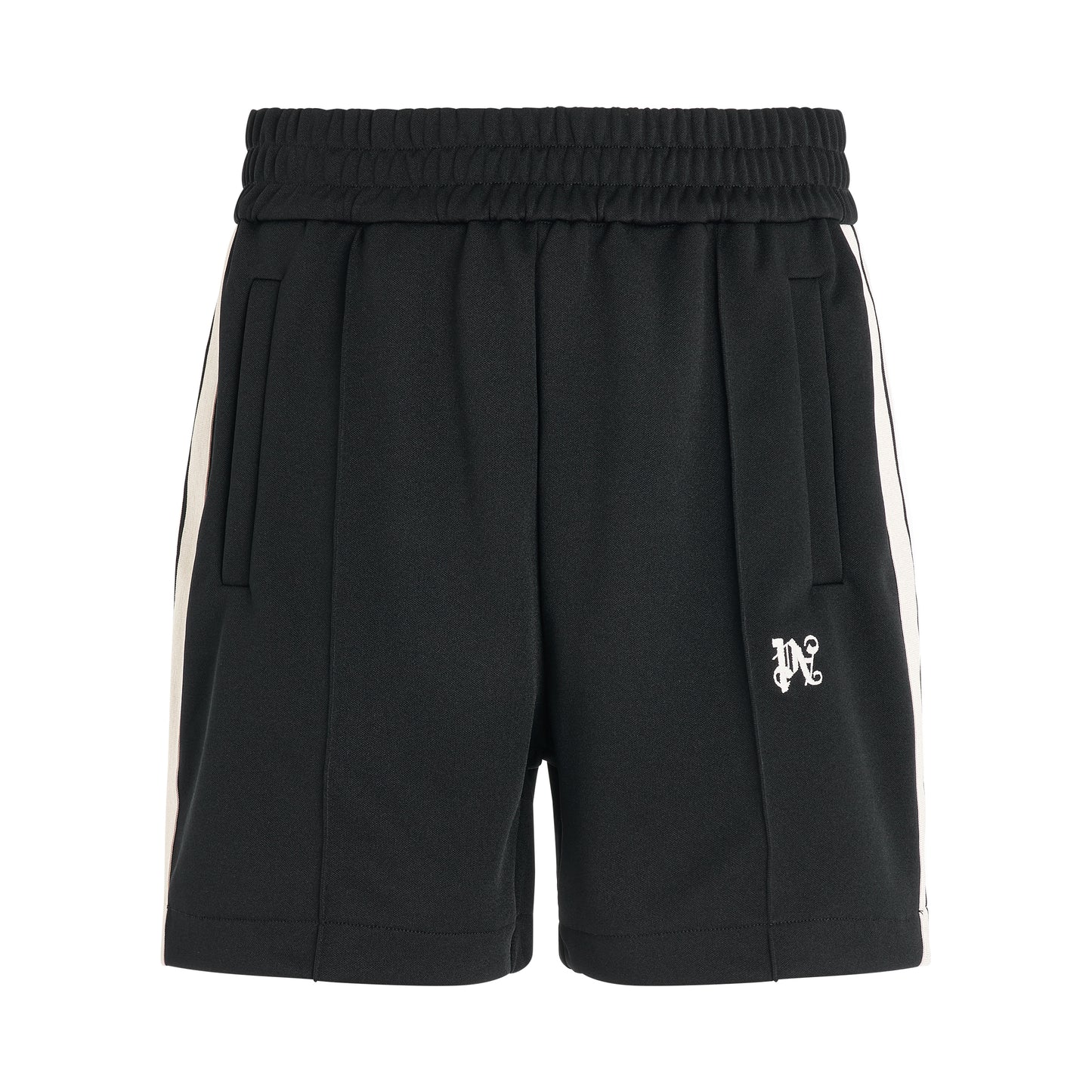 Monogram Track Shorts in Black/Butter