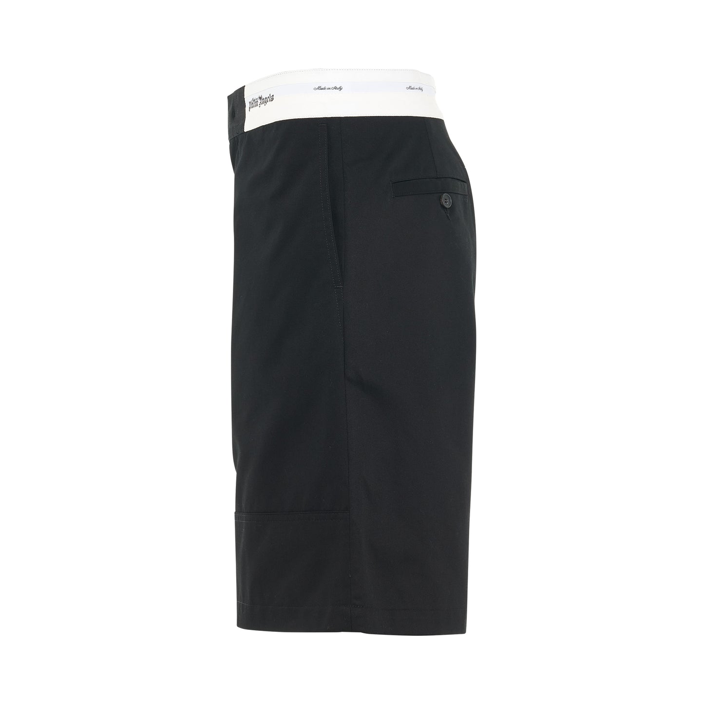 Satorial Waistband Shorts in Black