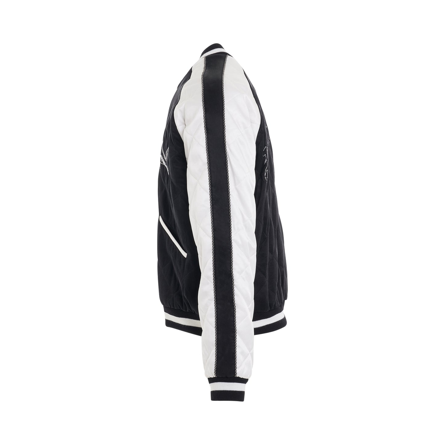 Broken Shark Sukajan Jacket in Black/White