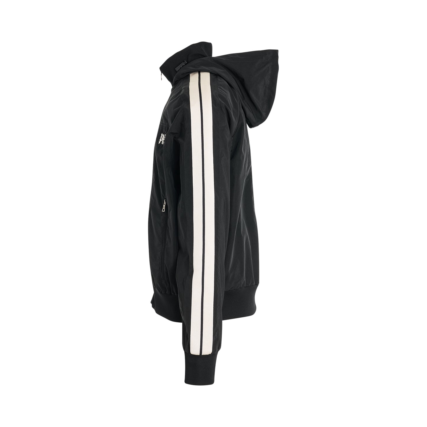Monogram Nylon Track Jacket in Black/Off White