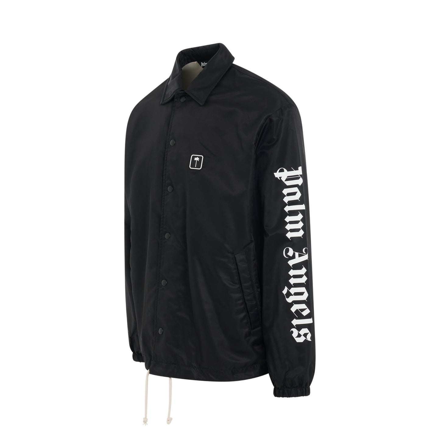 Side Logo Coach Jacket in Black/White