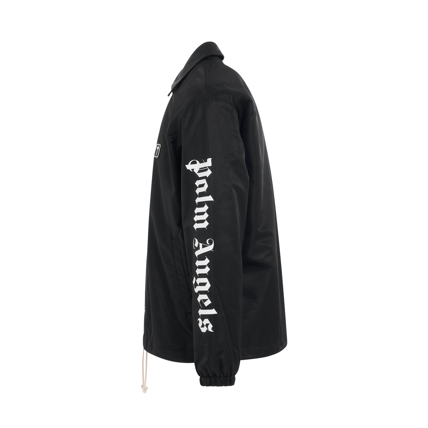 Side Logo Coach Jacket in Black/White