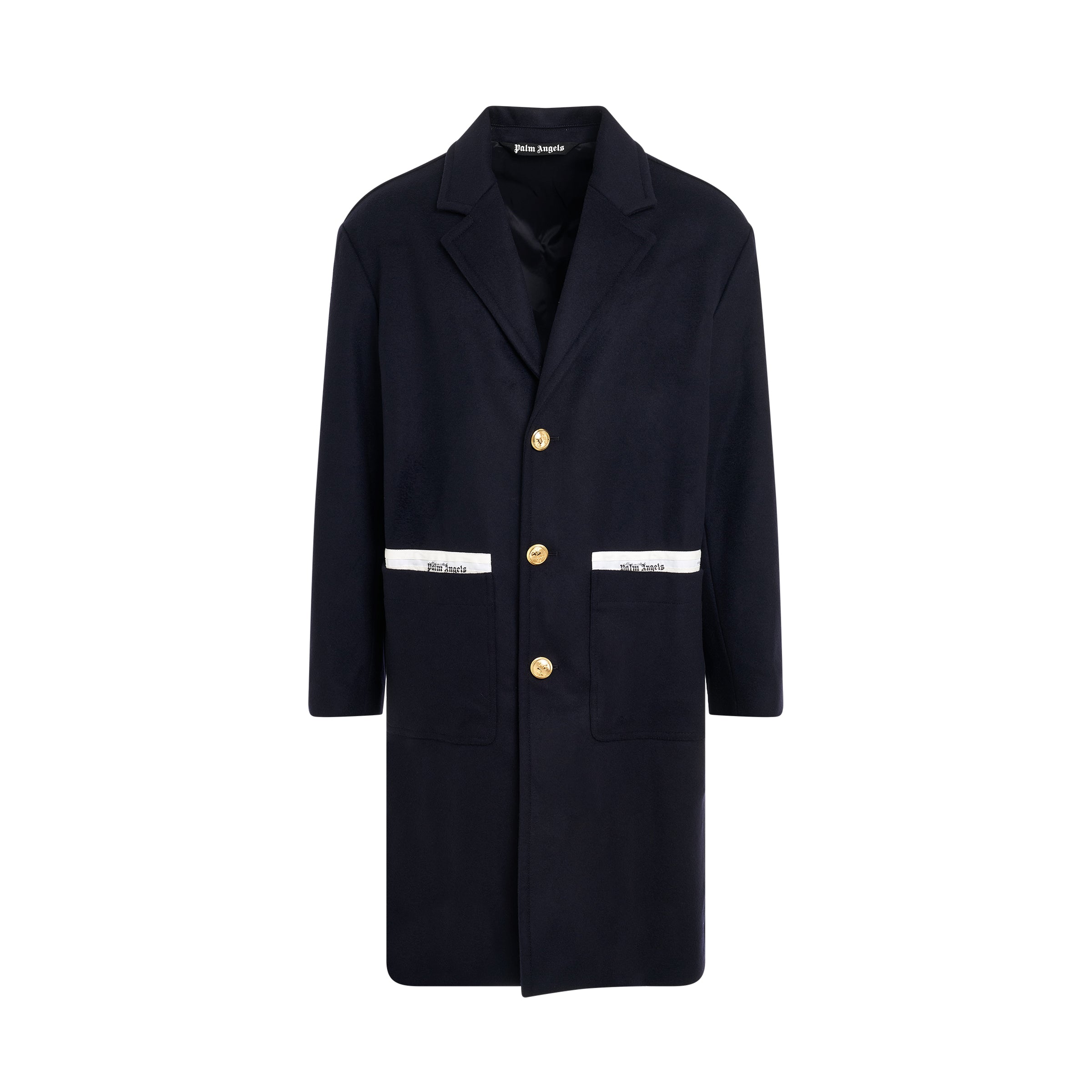 Satorial Tape Uniform Coat in Navy Blue