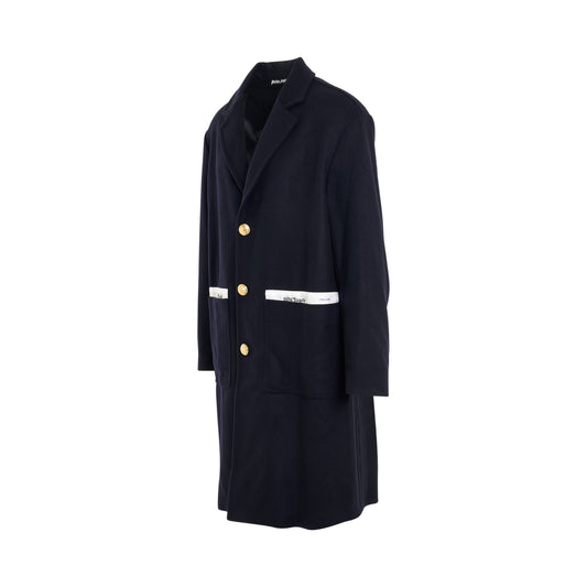 Satorial Tape Uniform Coat in Navy Blue