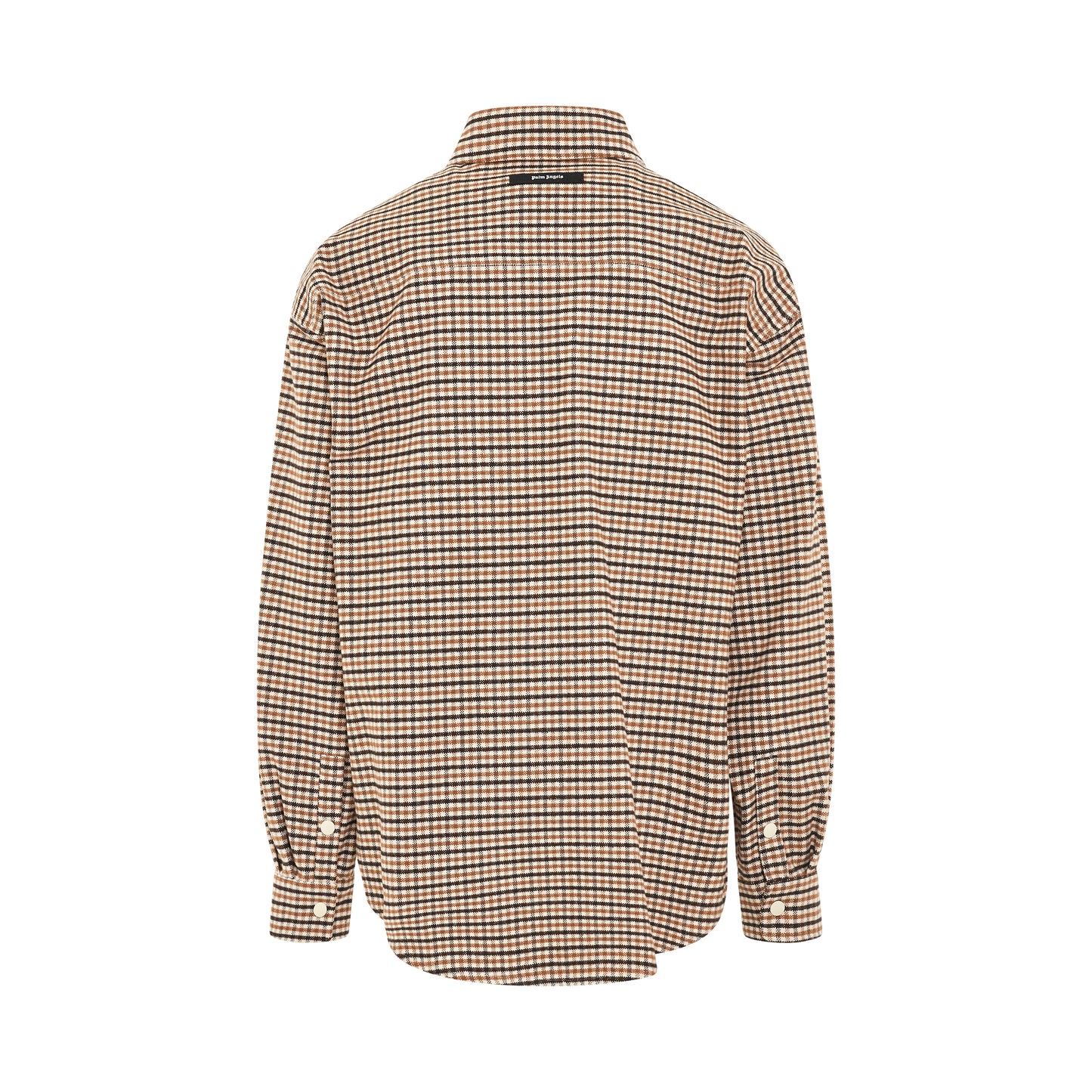 Micro Check Overshirt in Brown