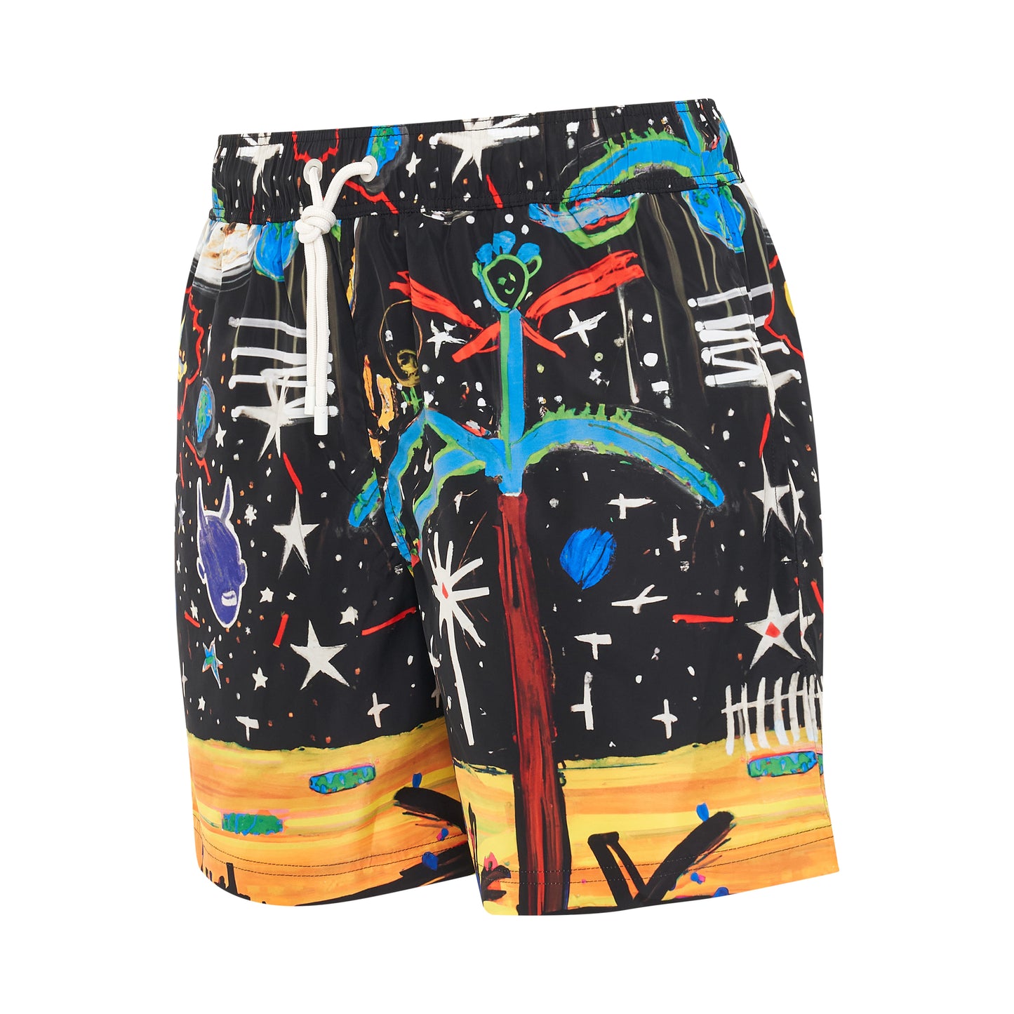 Starry Night Print Swimshorts in Black