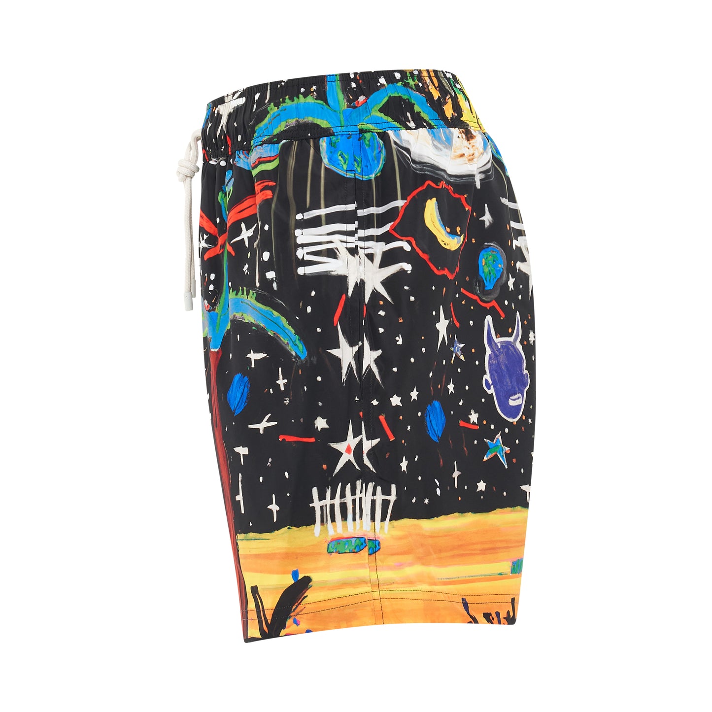 Starry Night Print Swimshorts in Black