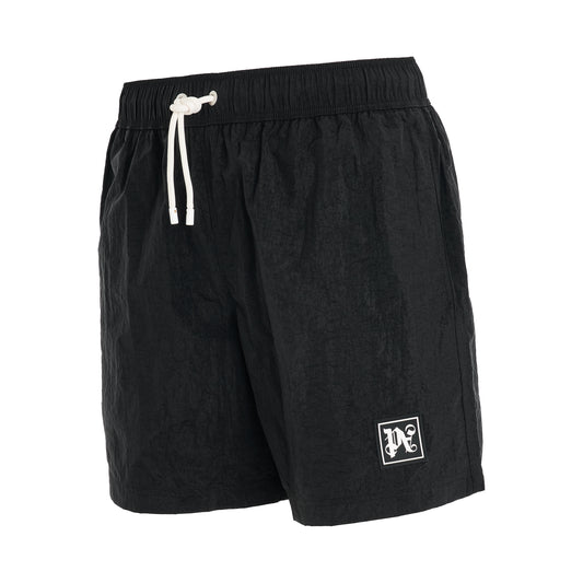 Monogram Swim shorts in Black/White