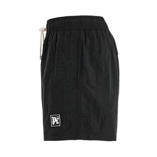 Monogram Swim shorts in Black/White