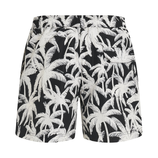 Palms All-over Swim shorts in Black/Off White