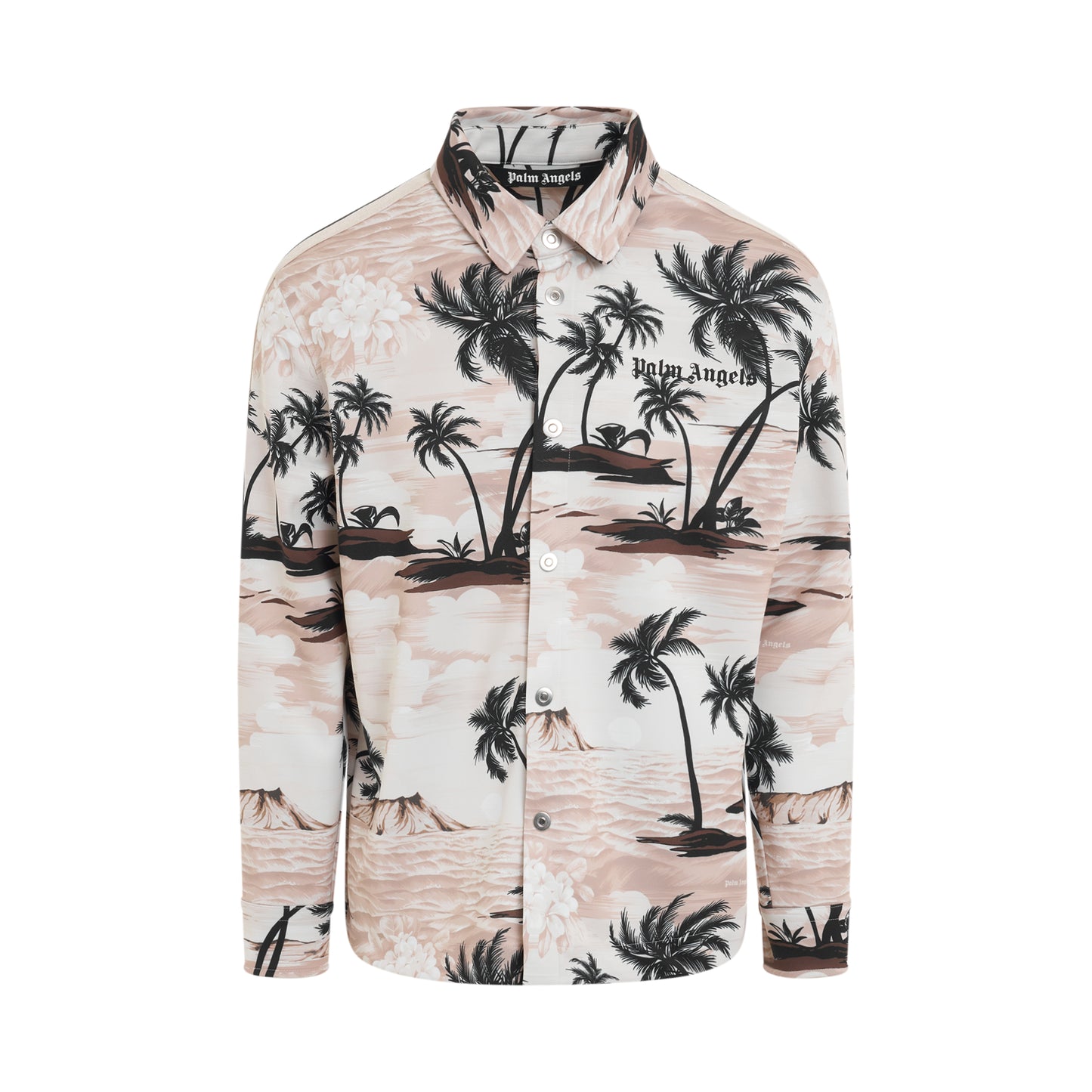 Hawaiian Track Shirt in Beige/Black