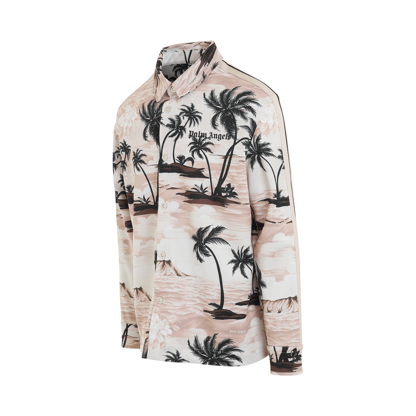 Hawaiian Track Shirt in Beige/Black