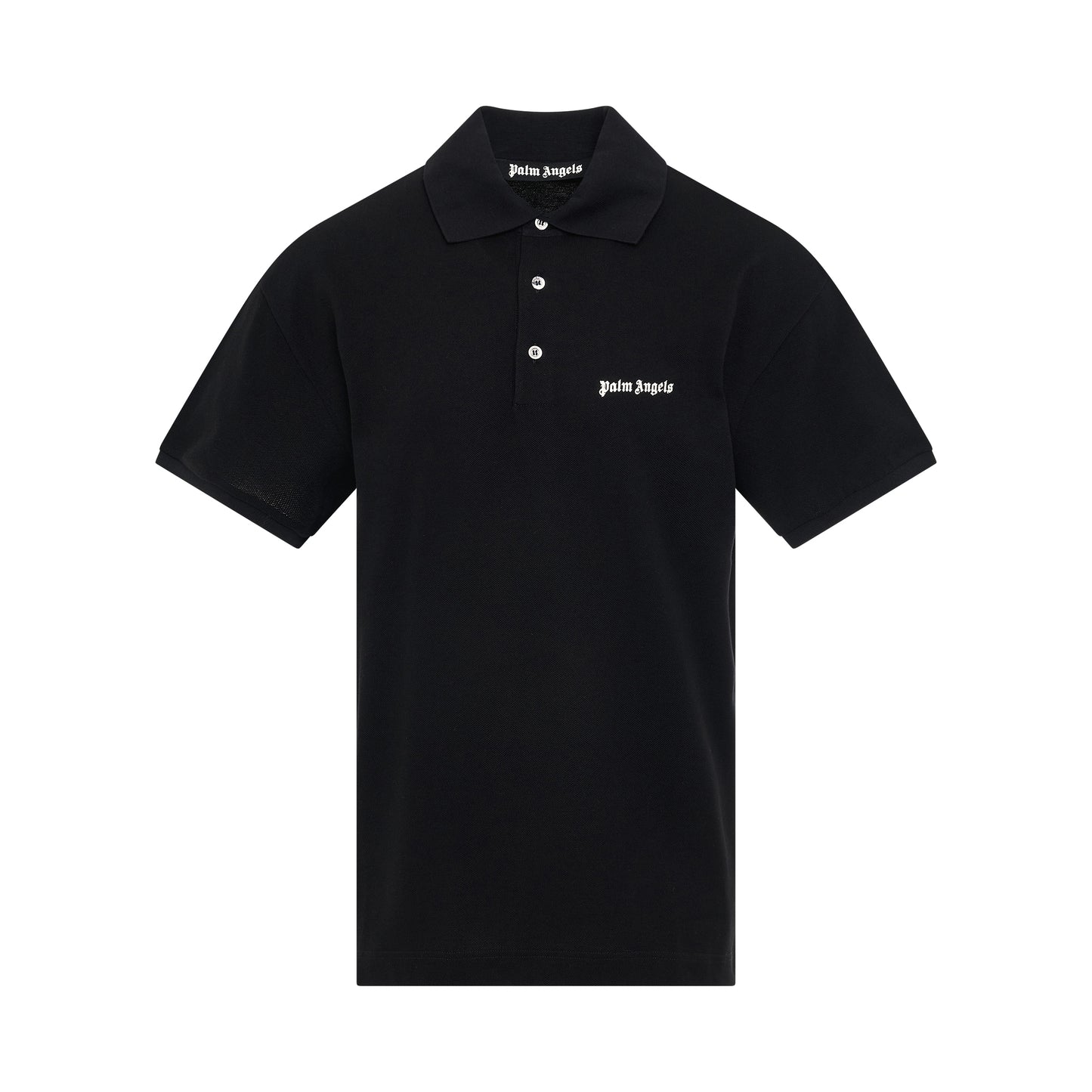 Embroidered Logo Polo Shirt in Black