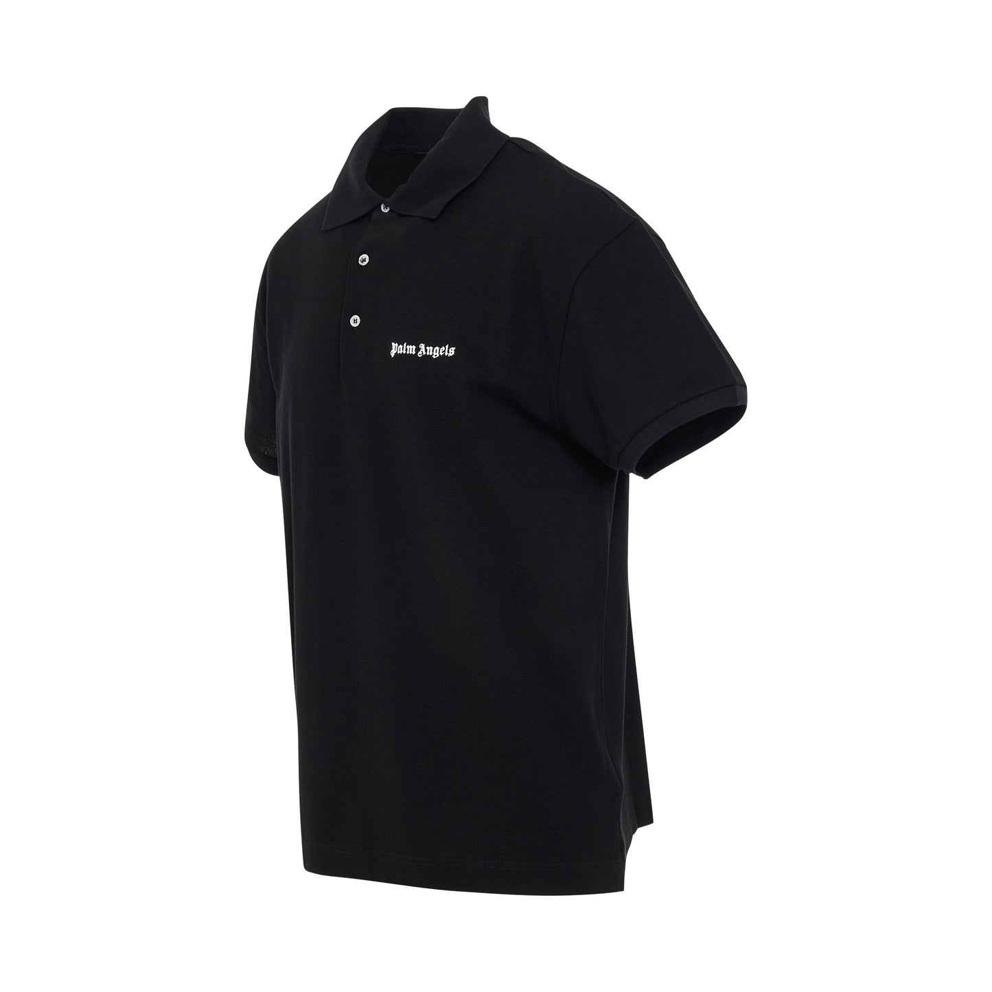 Embroidered Logo Polo Shirt in Black