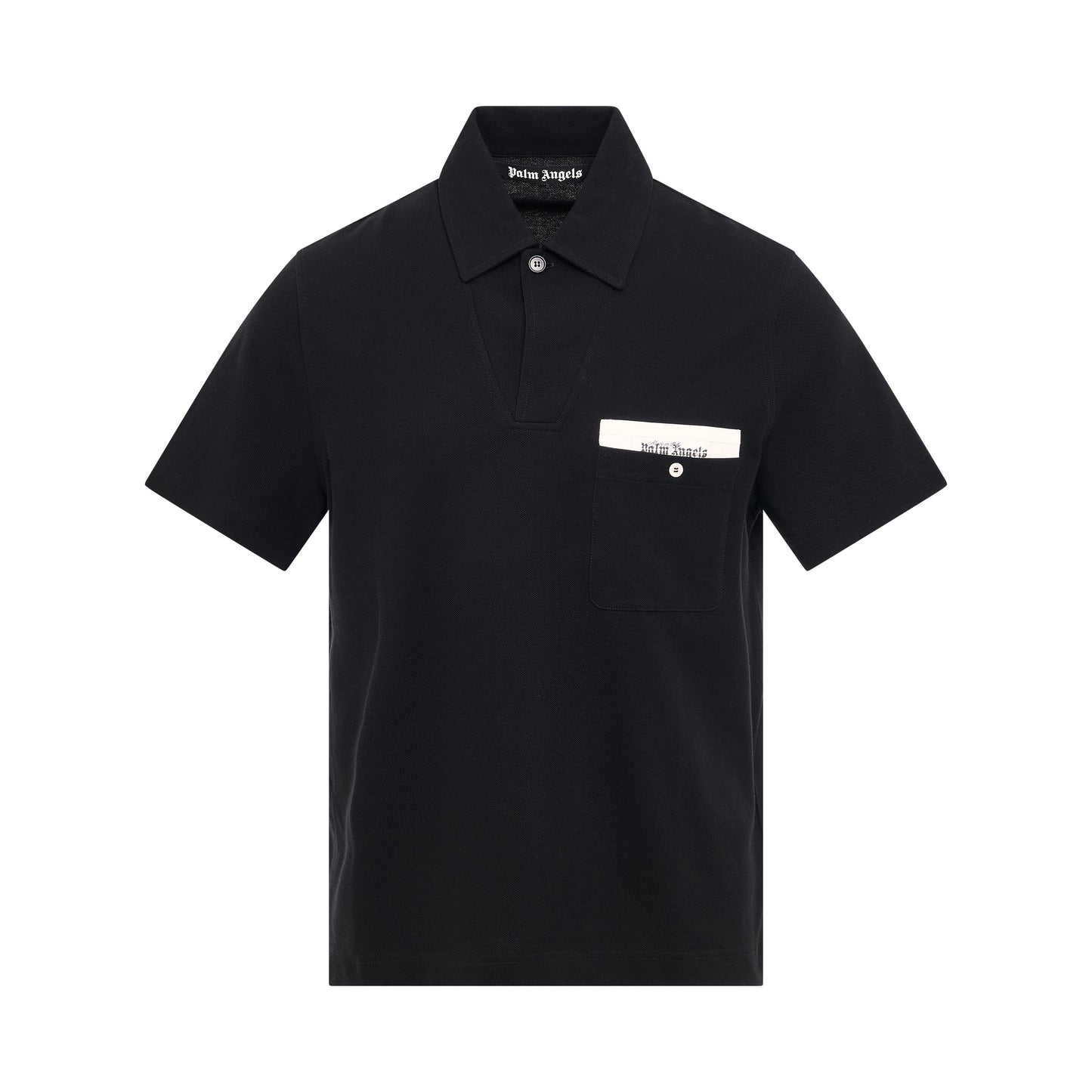 Satorial Tape Polo Shirt in Black