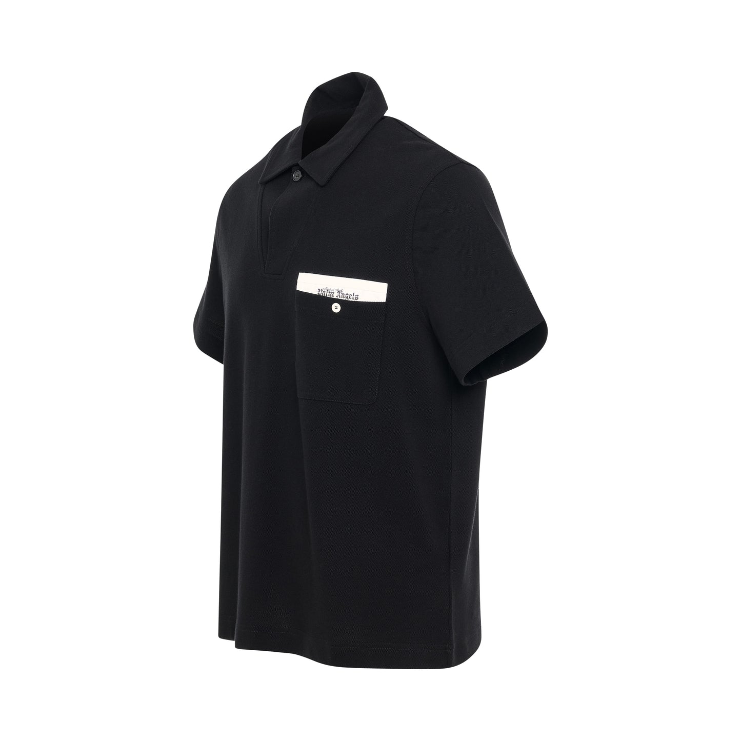 Satorial Tape Polo Shirt in Black