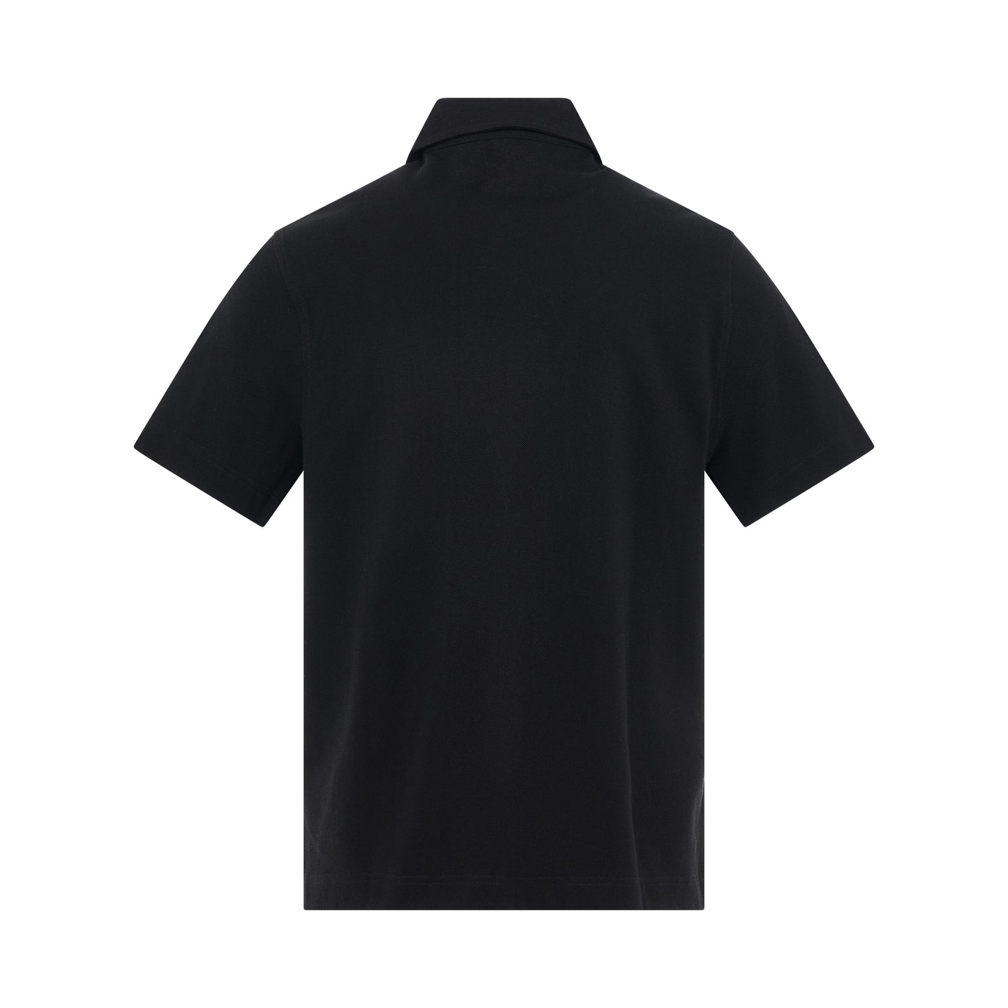 Satorial Tape Polo Shirt in Black