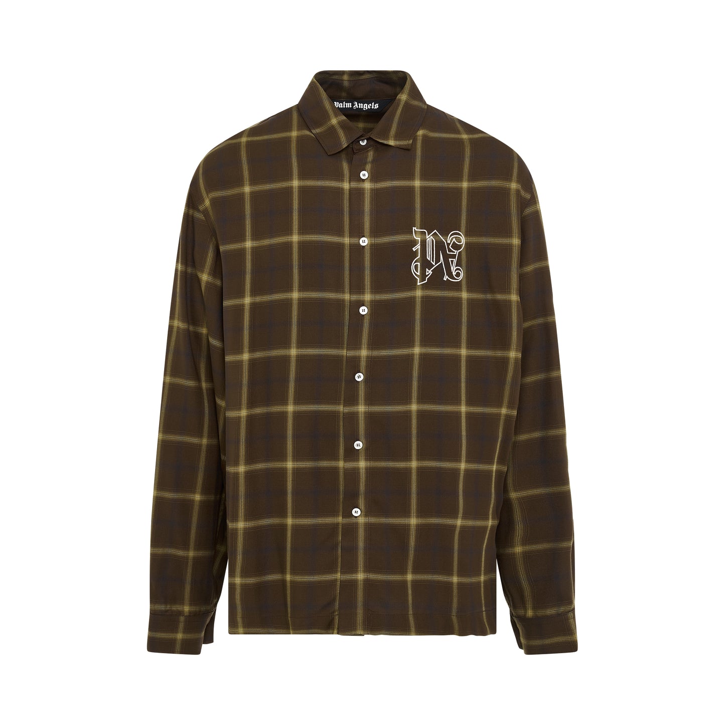 Monogram Check Shirt in Brown