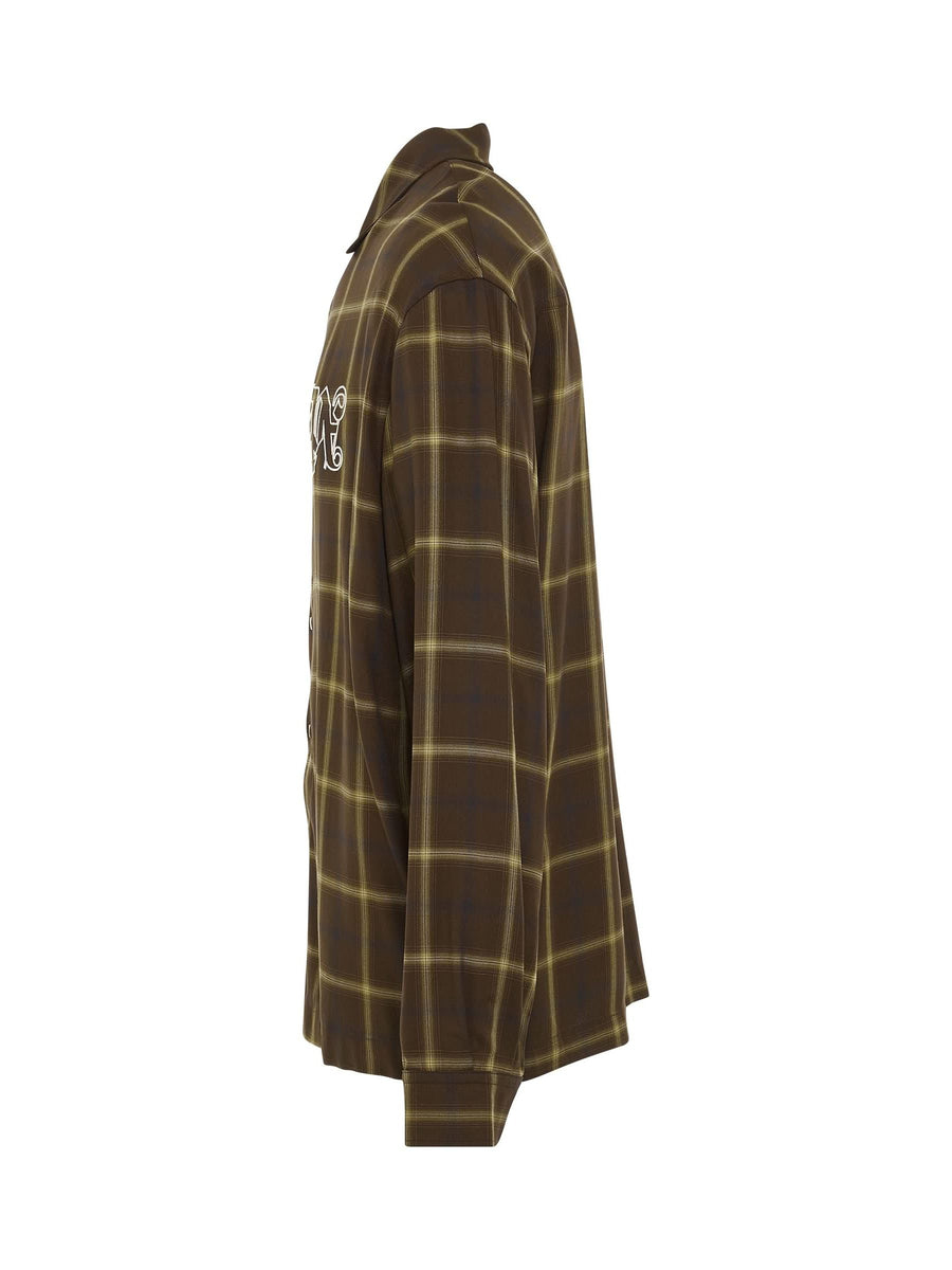 Monogram Check Shirt in Brown