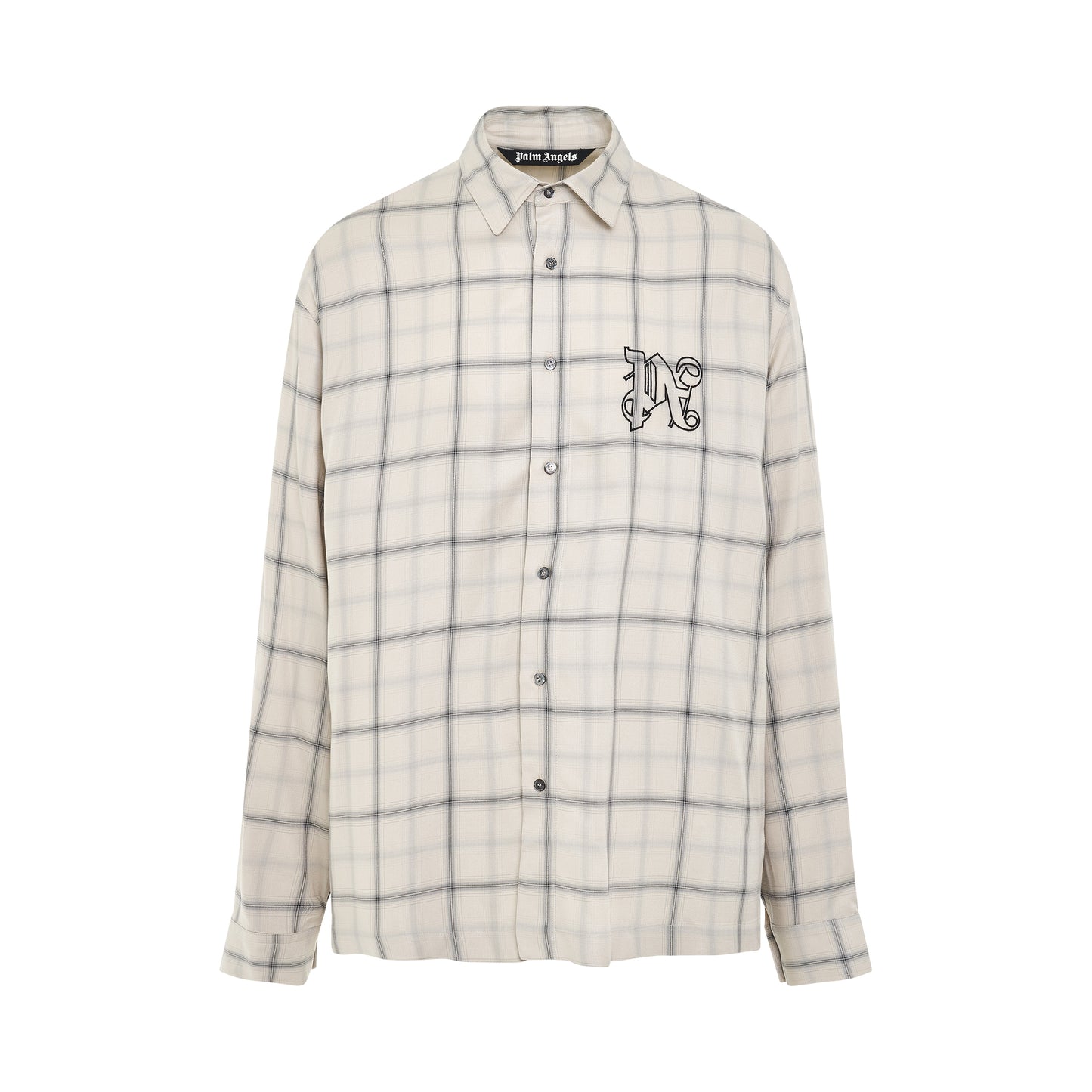 Monogram Check Shirt in Beige