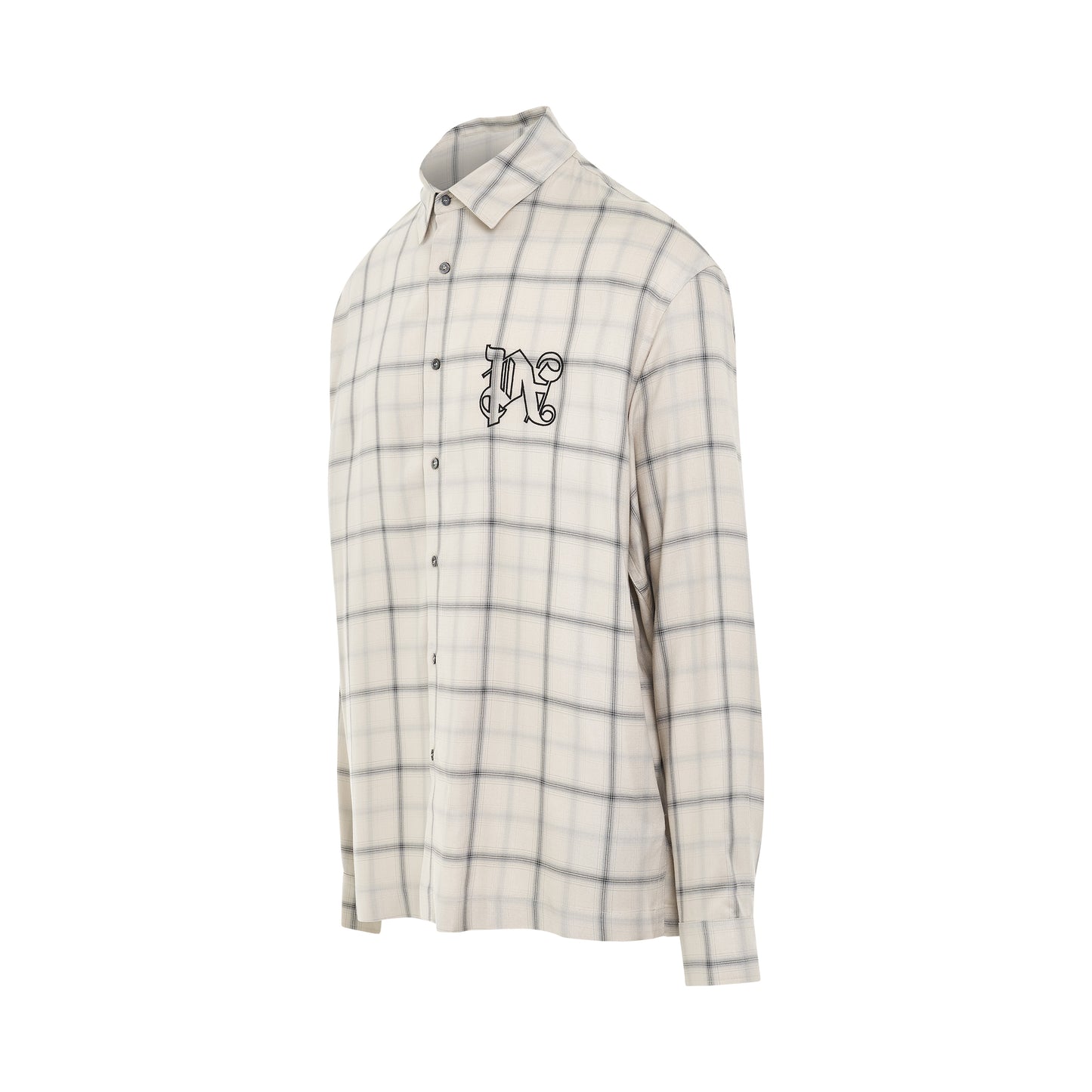 Monogram Check Shirt in Beige