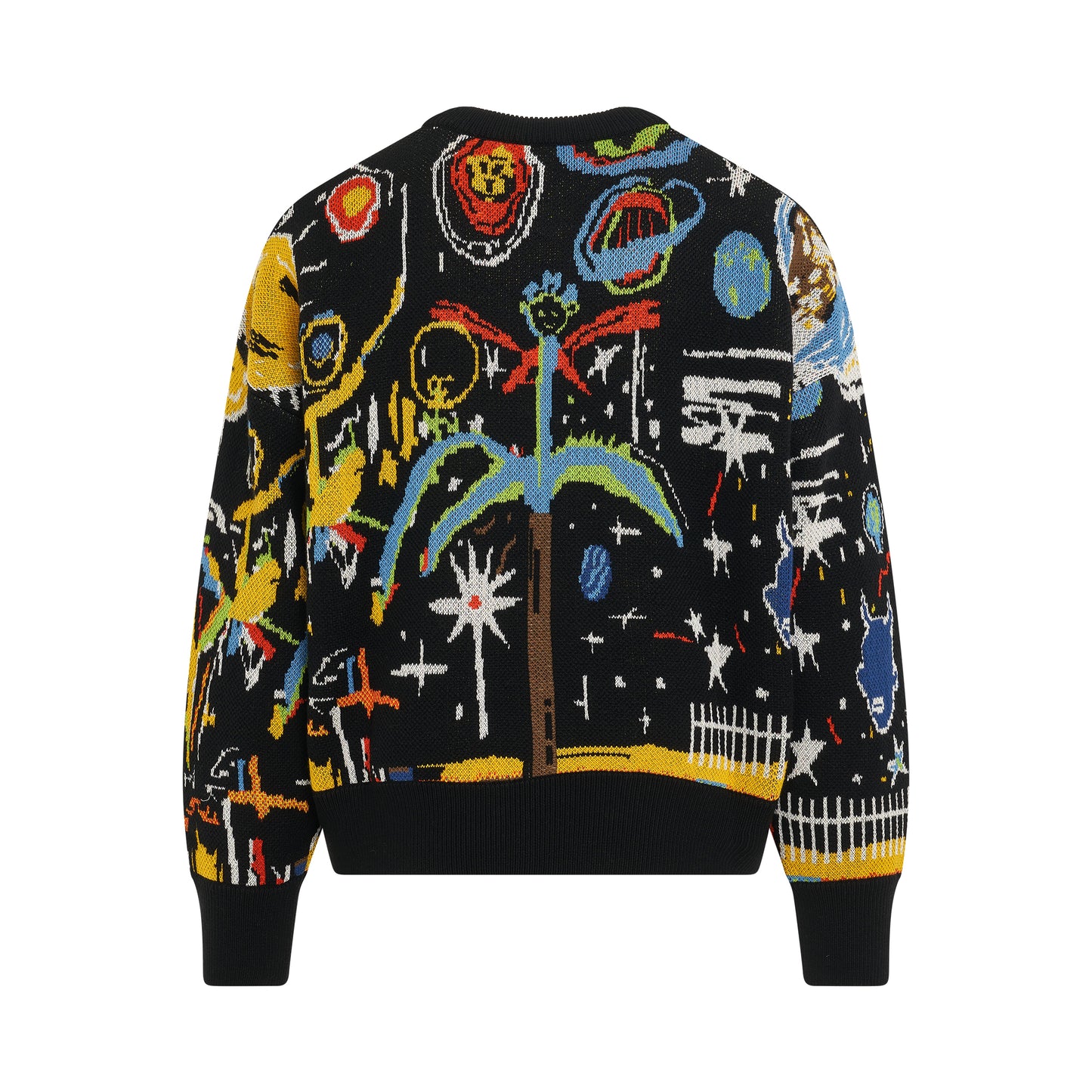 Starry Night Jacquard Sweater in Black