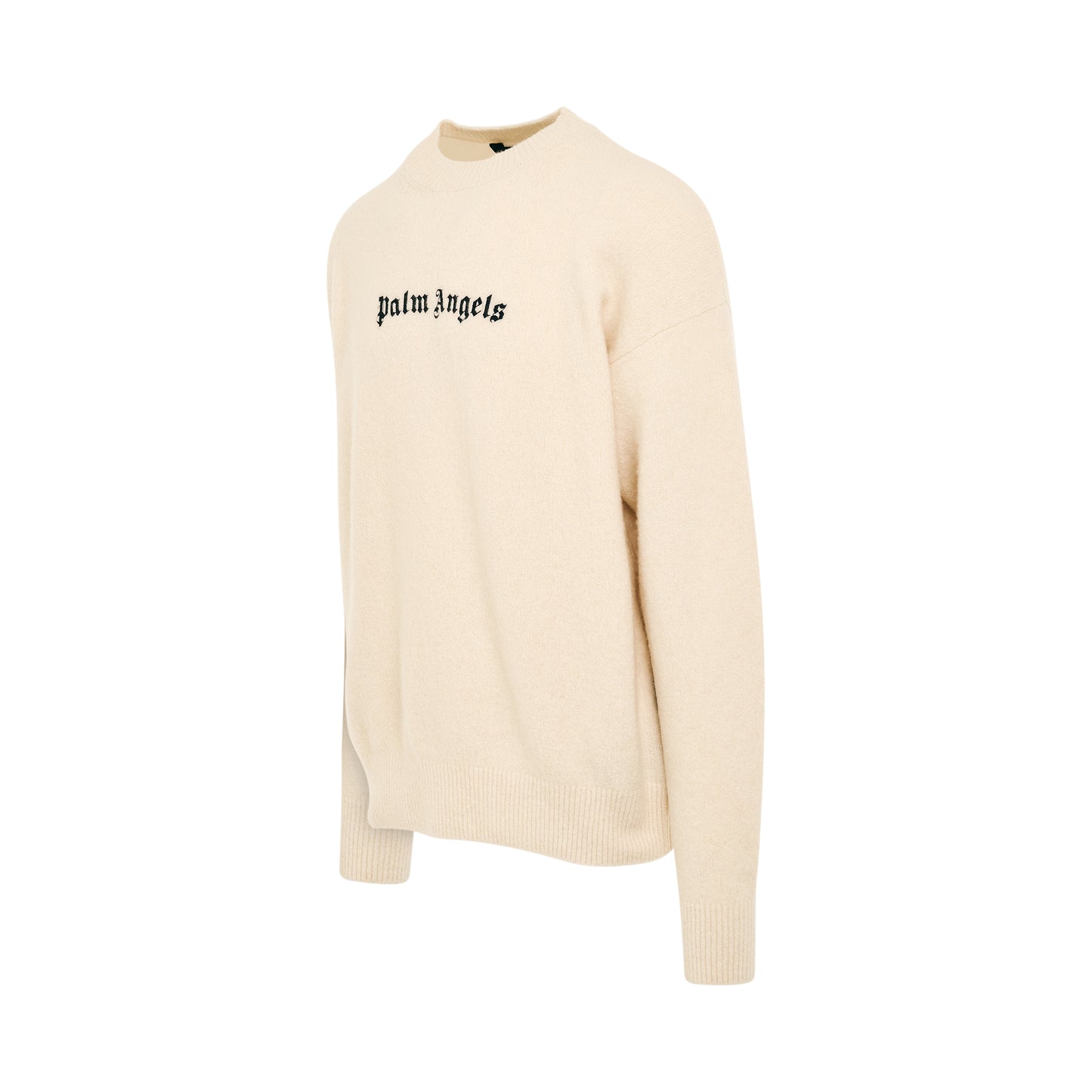 Logo Embroidered Sweater in White/Black