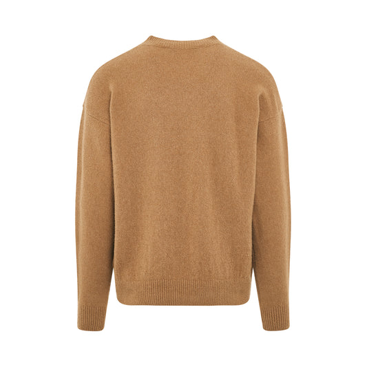 Basic Logo Sweater in Camel/Black