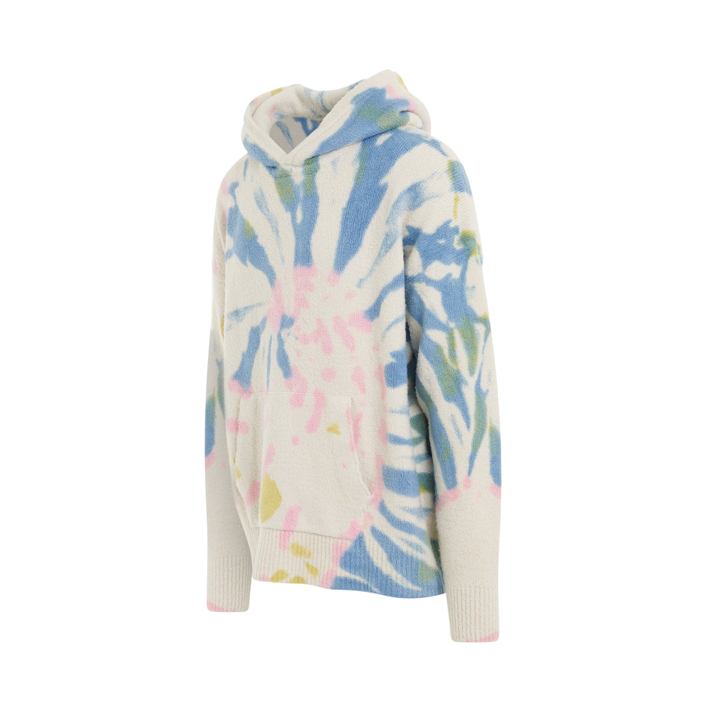 Tie Dye Hoodie Sweater in Beige/Multicolour